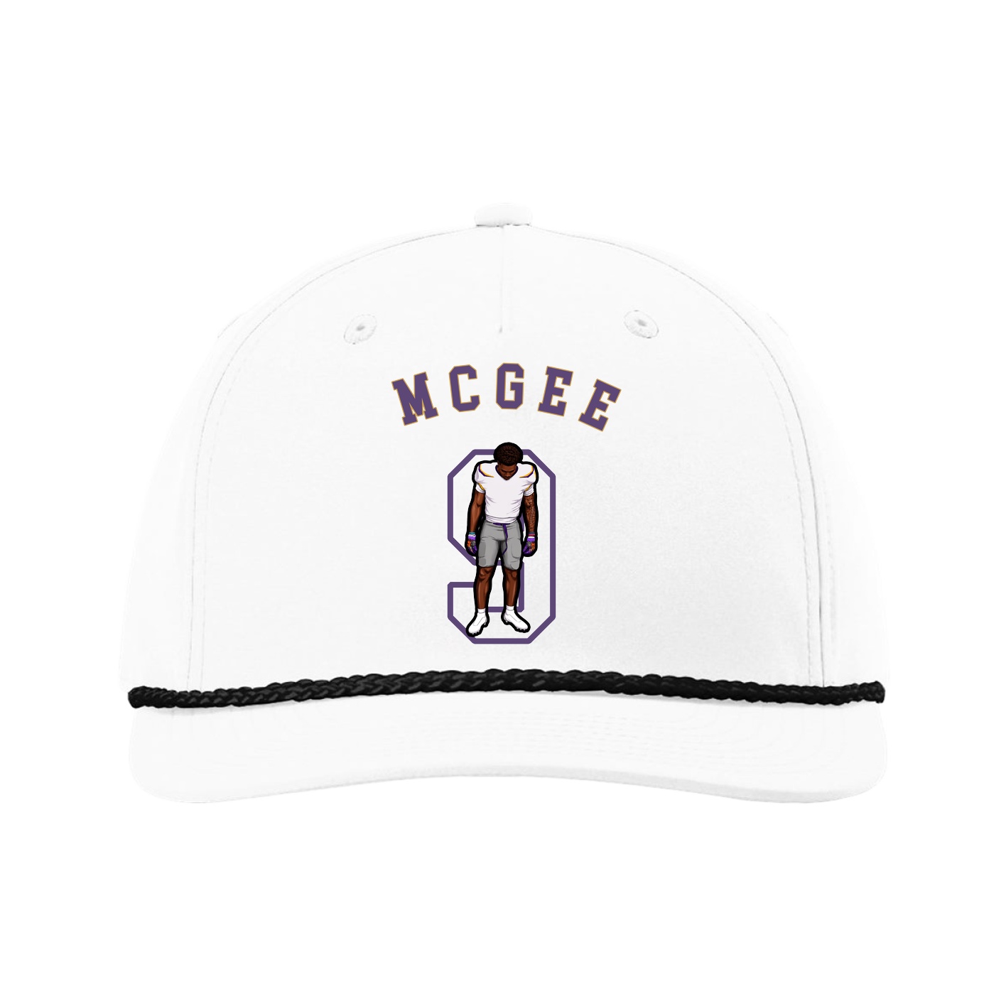 Five-Panel Classic Rope Cap — Shirsey Arch in White