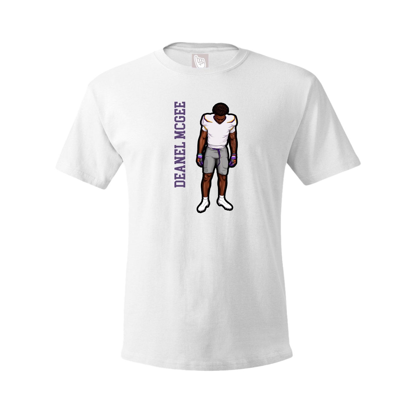 Tee — Name Vertical in White