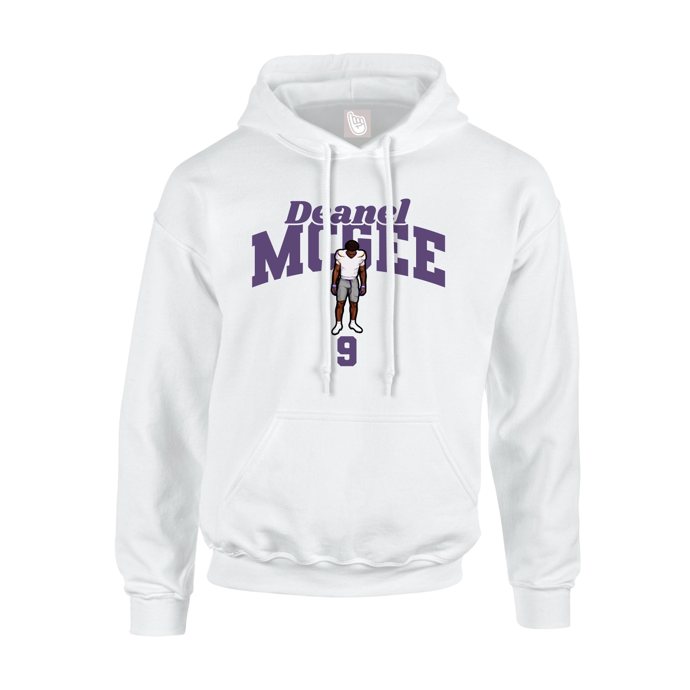 Youth Hoodie — Signature Arch in White