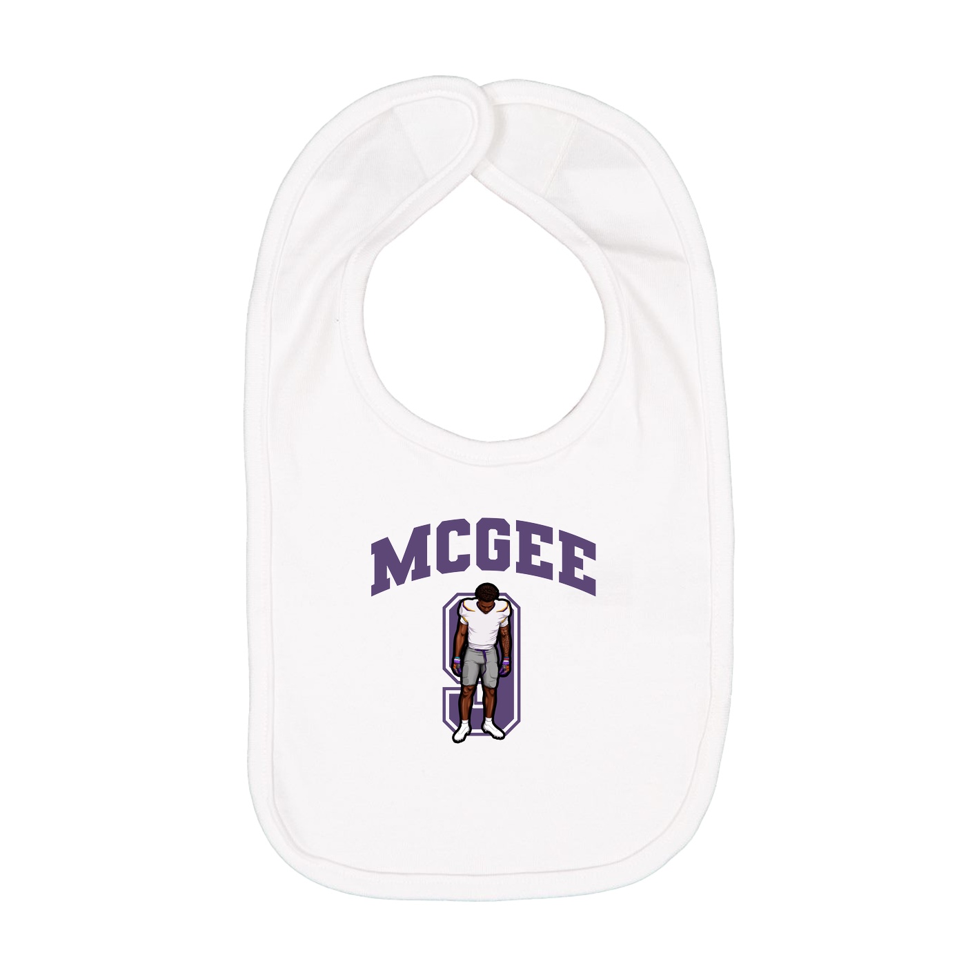 Infant Bib — Number in White