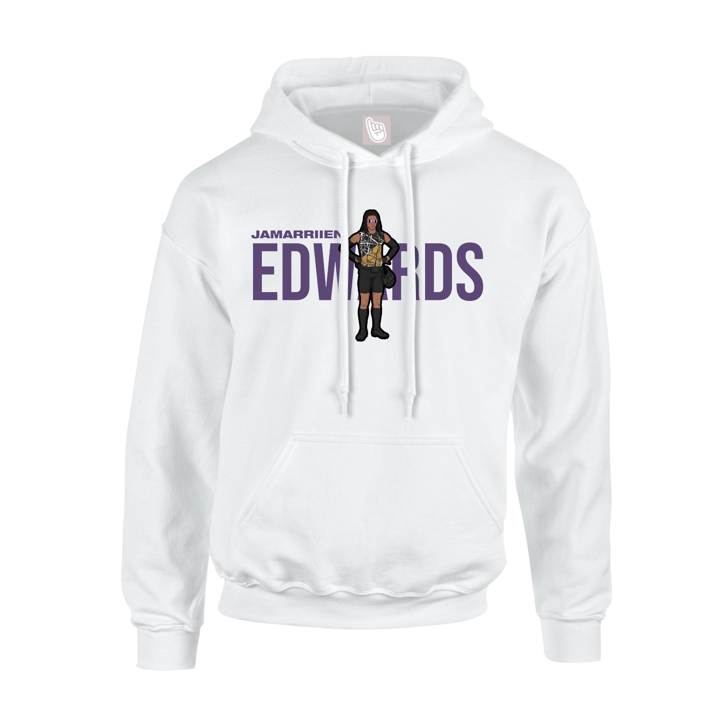 Youth Hoodie — Player Name in White