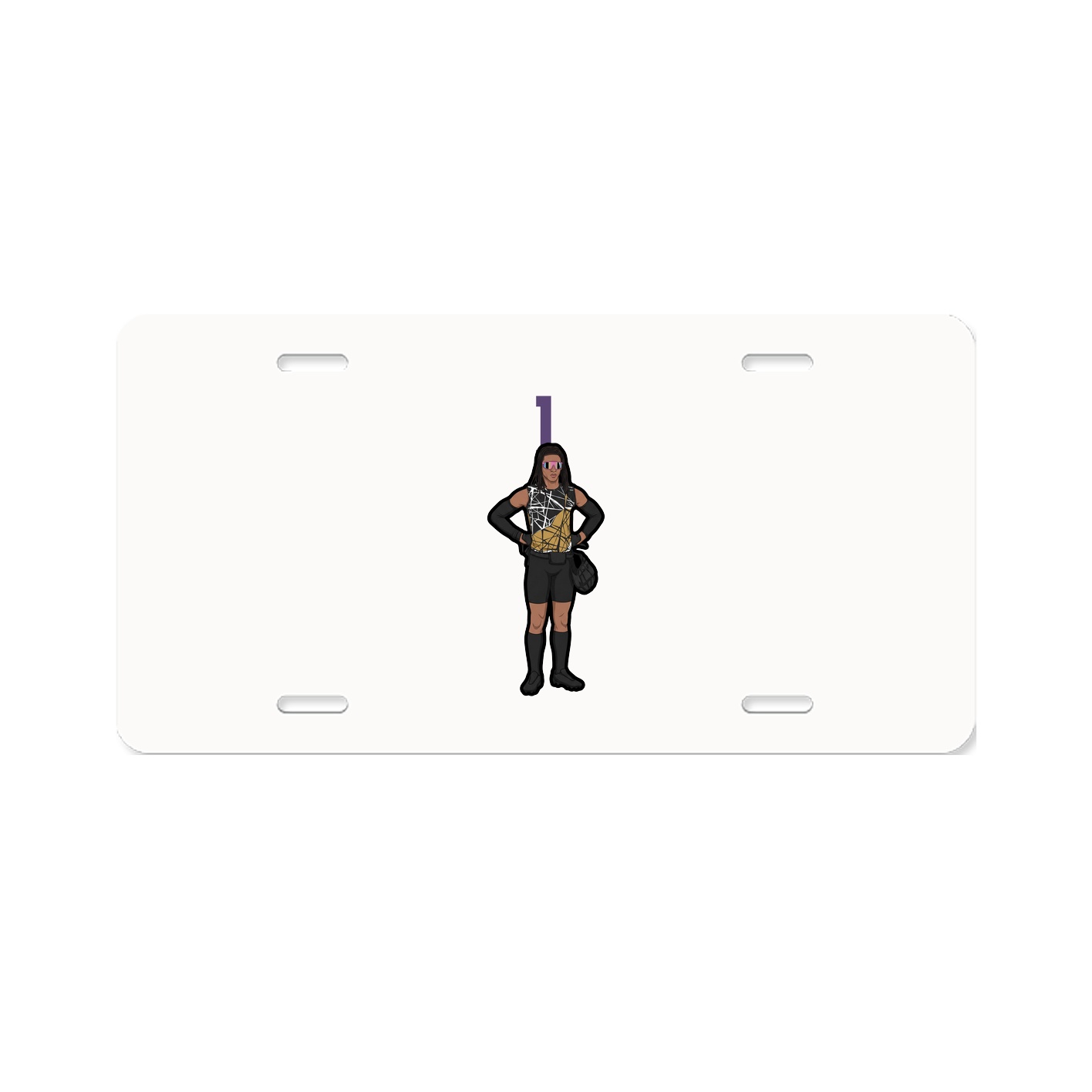 License Plate — Number Top in Classic