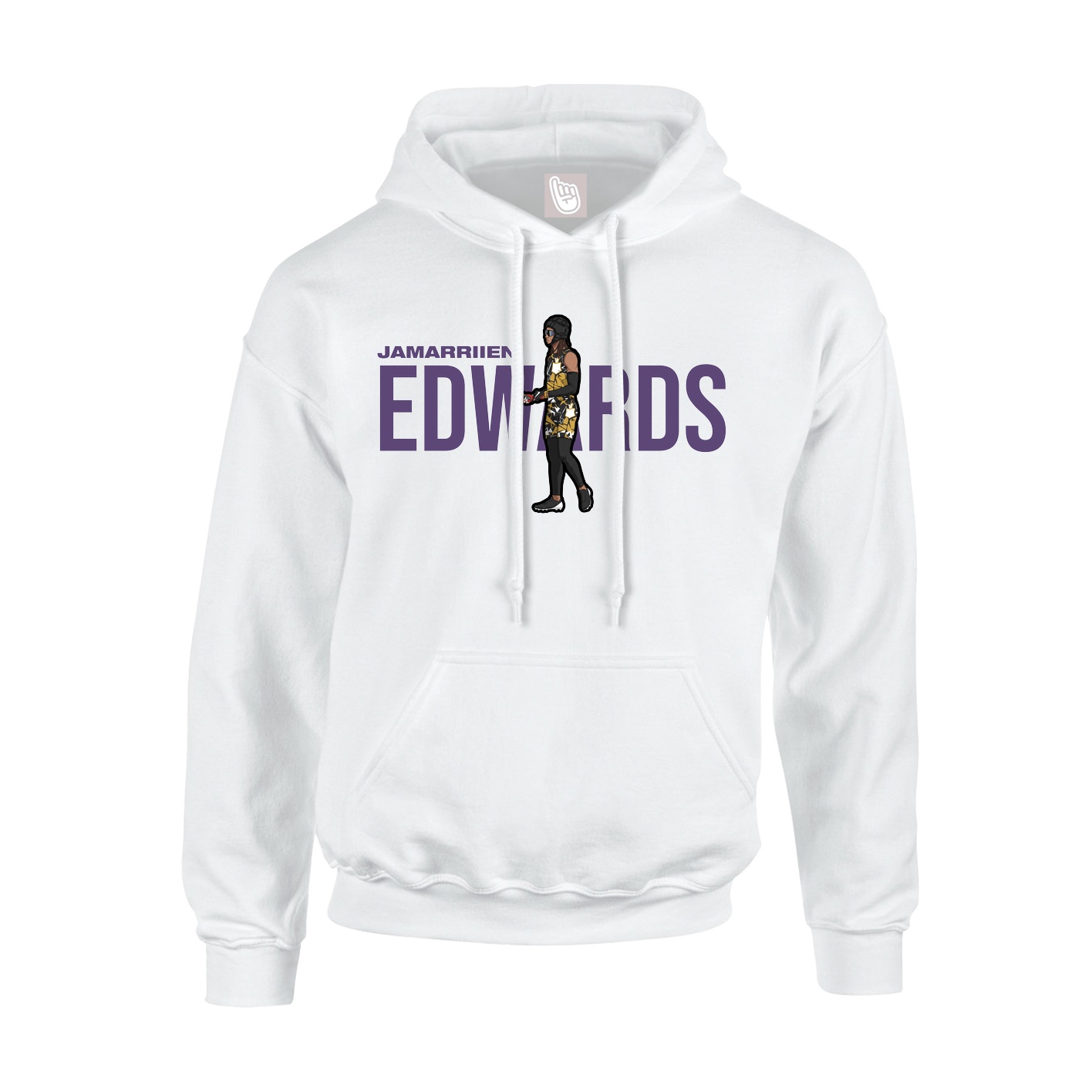 Youth Hoodie — Player Name in White