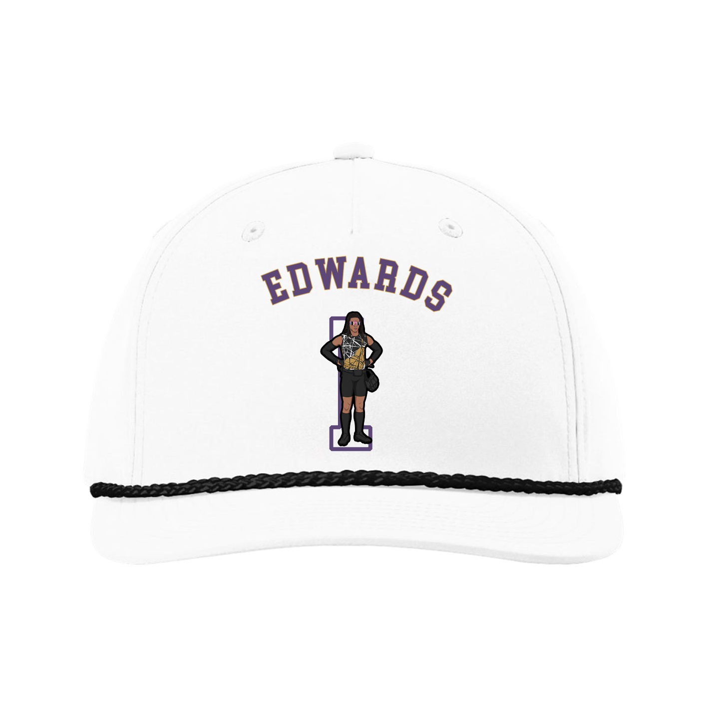 Five-Panel Classic Rope Cap — Shirsey Arch in White