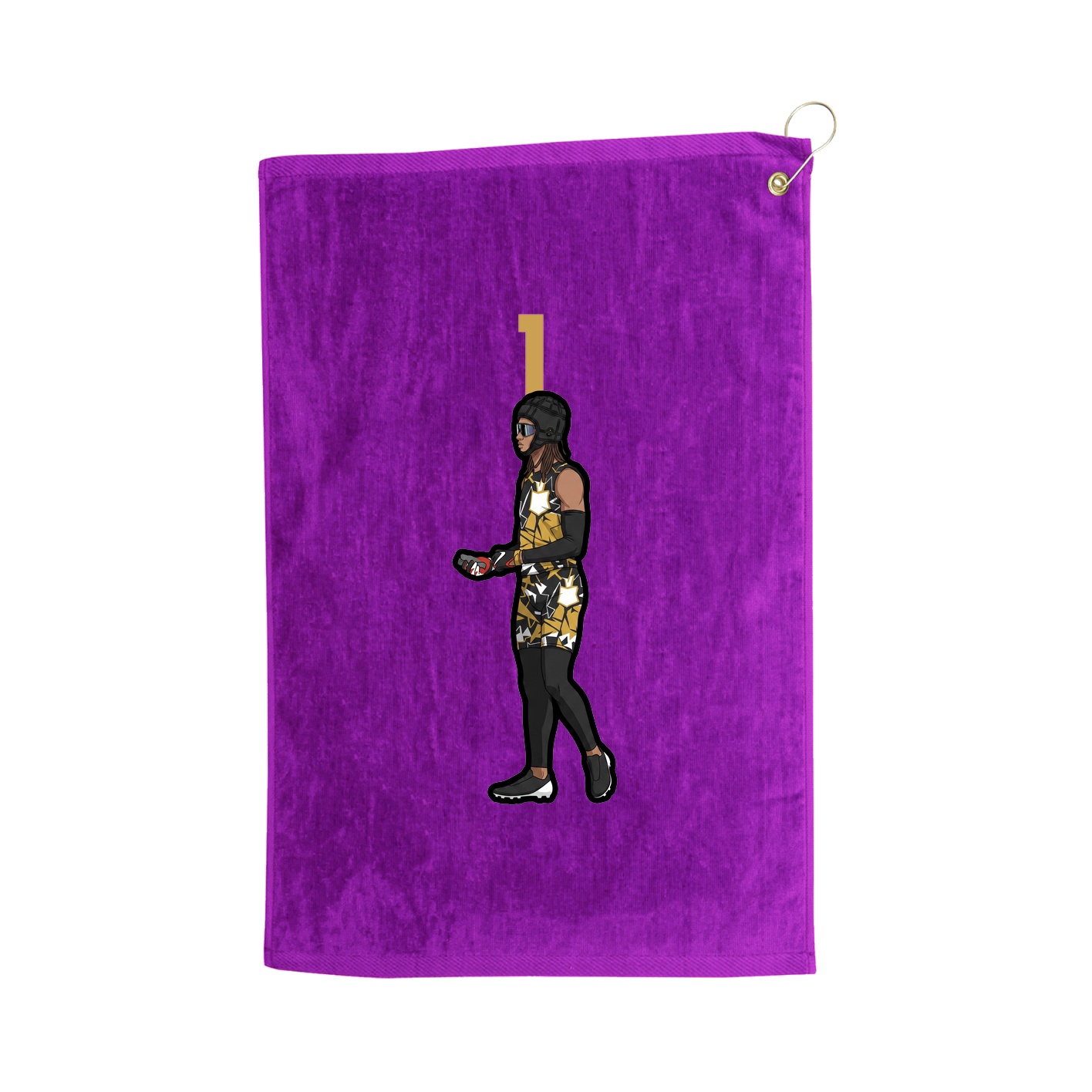Golf Towel — Number Top in Purple