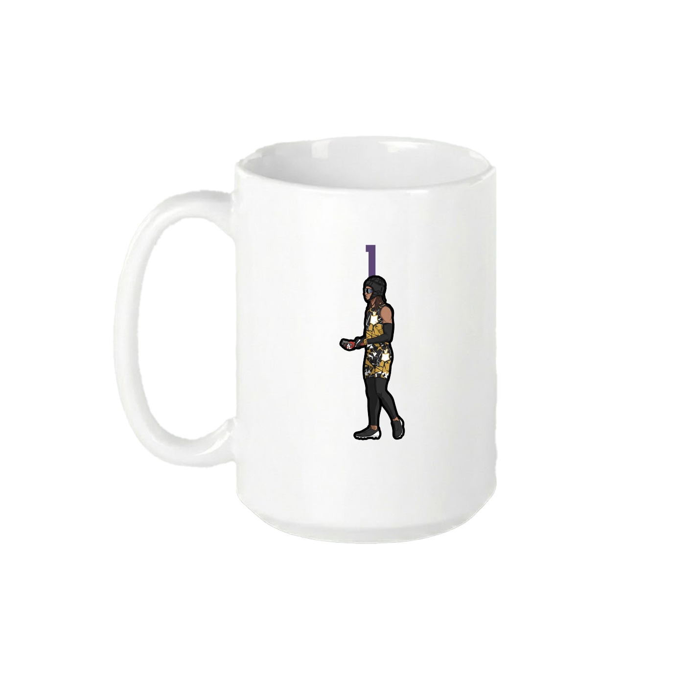 15oz Coffee Mug — Number Top in White
