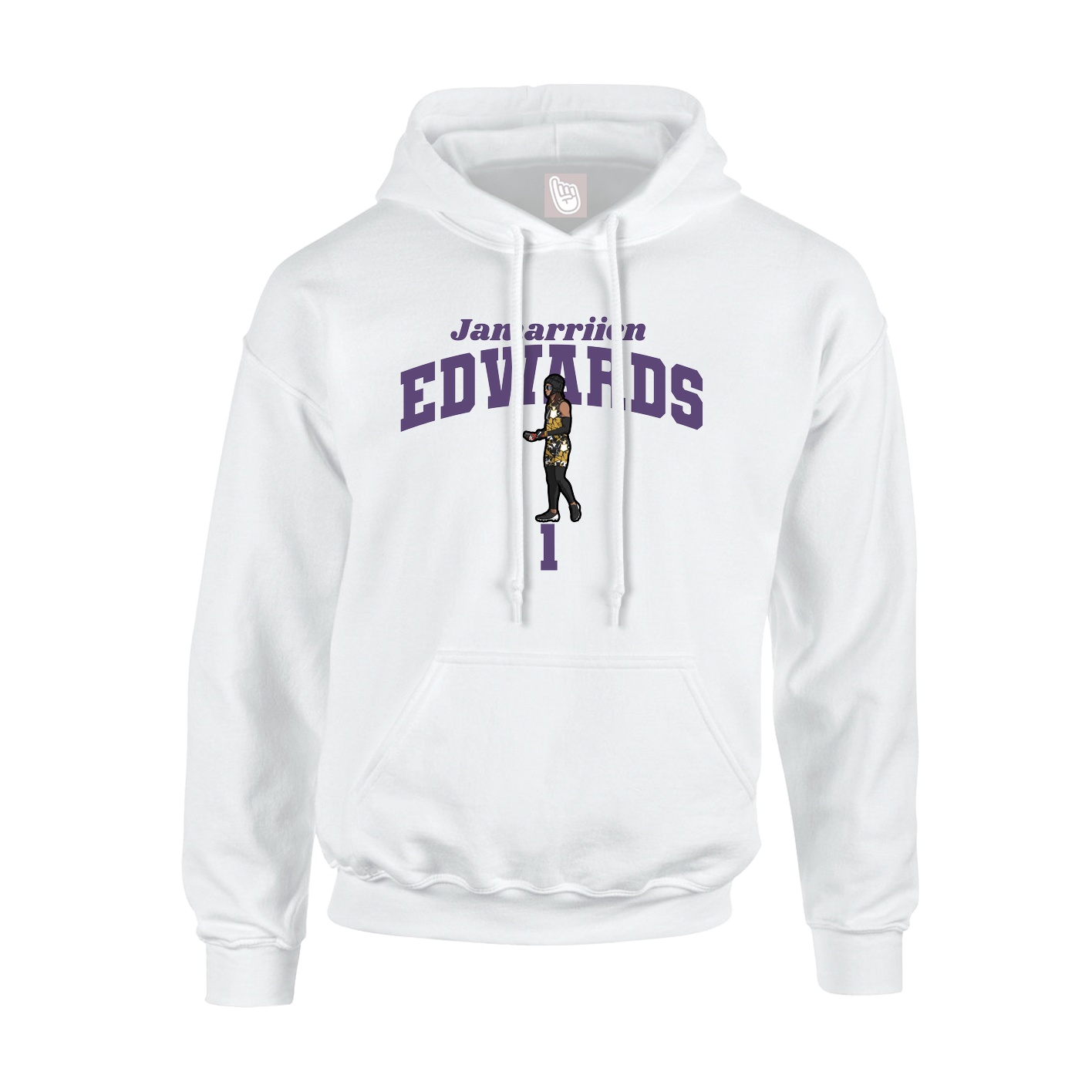 Youth Hoodie — Signature Arch in White