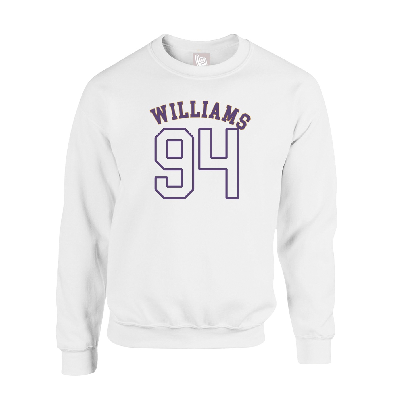 Fleece Crew — Shirsey Arch in White
