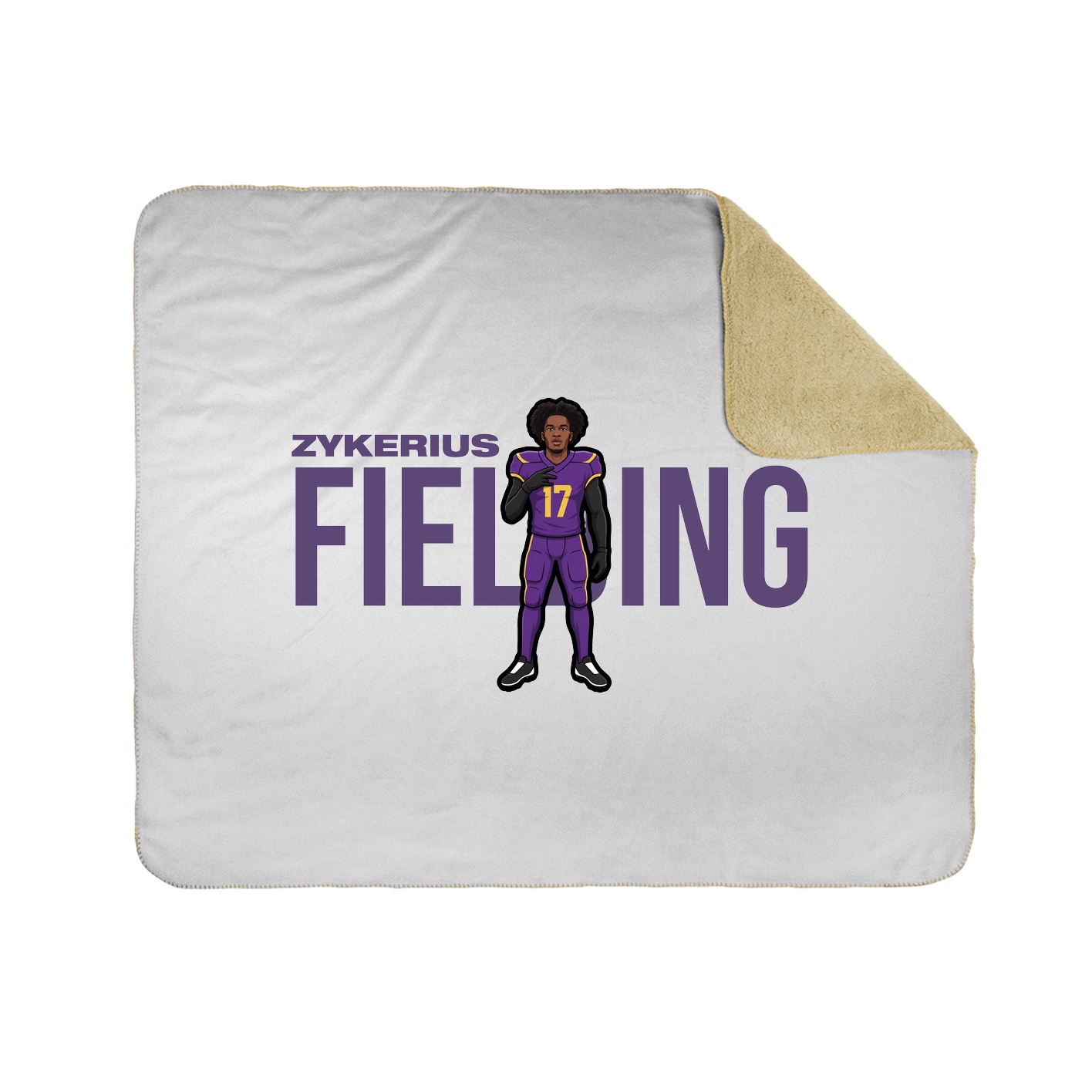 Throw Blanket — Player Name in White