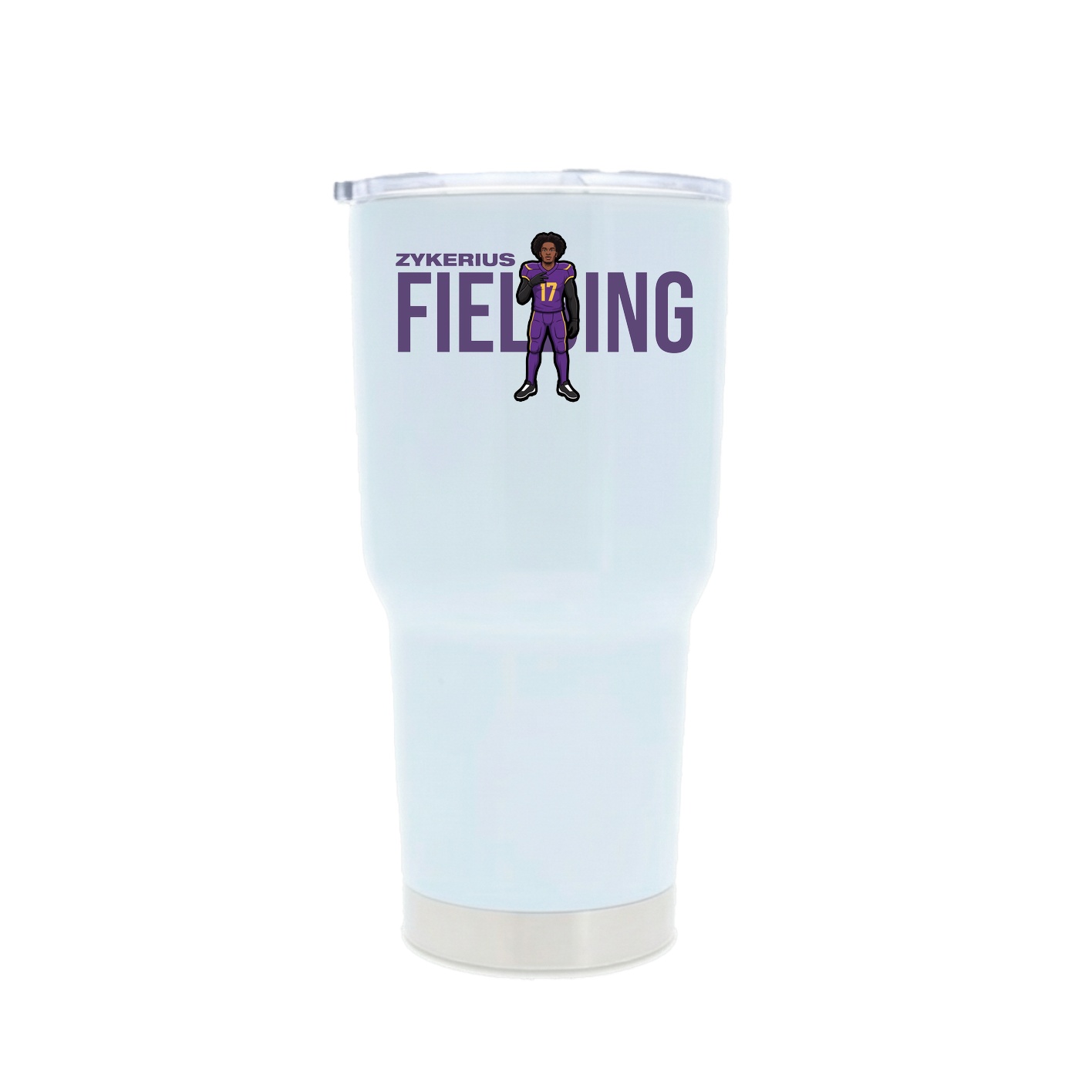 30oz Stainless Steel Tumbler — Player Name in White
