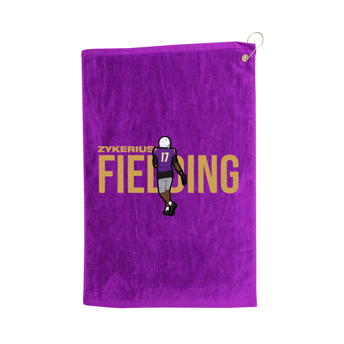 Golf Towel — Player Name in Purple