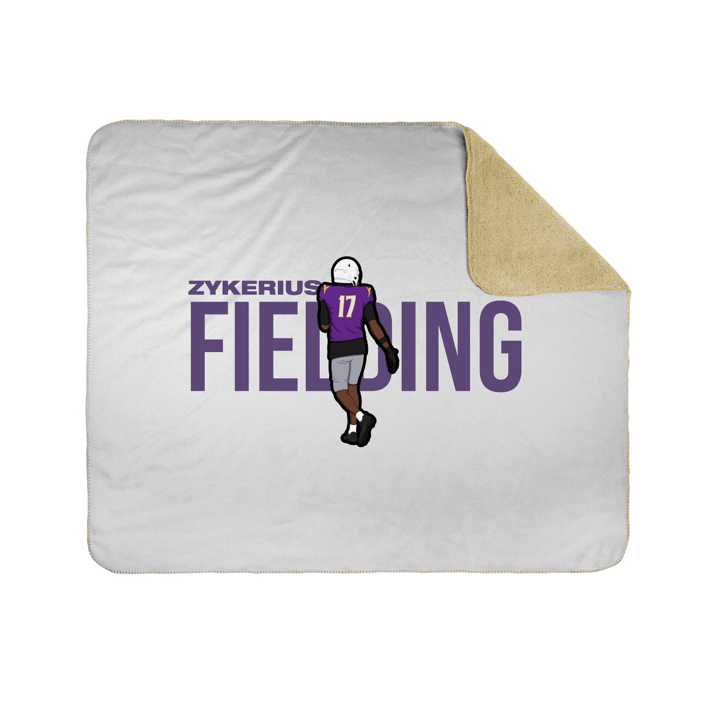 Throw Blanket — Player Name in White