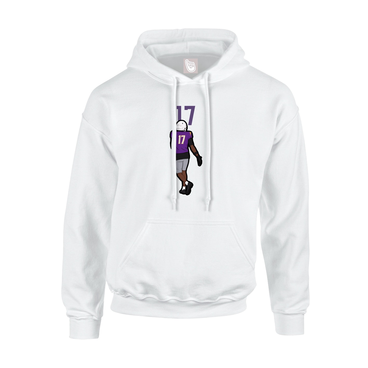 Hoodie — Number Top in White
