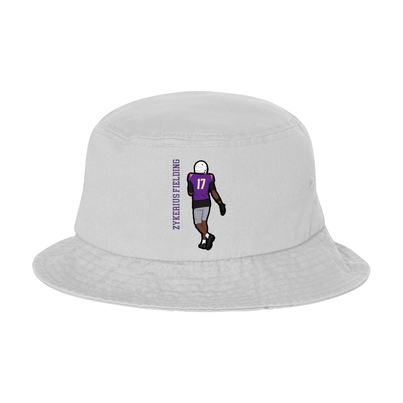 Bucket Cap — Name Vertical in White