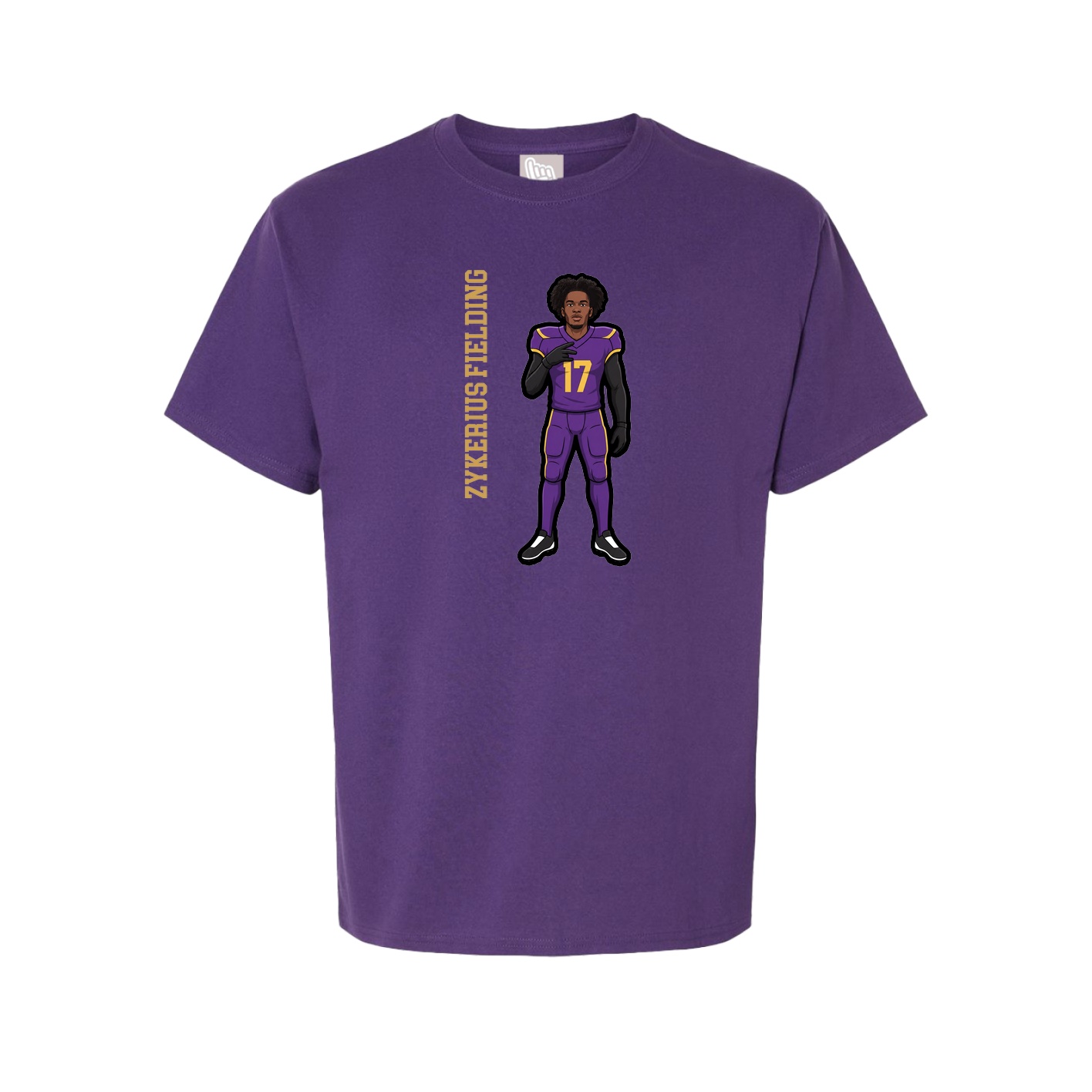 Tee — Name Vertical in Purple