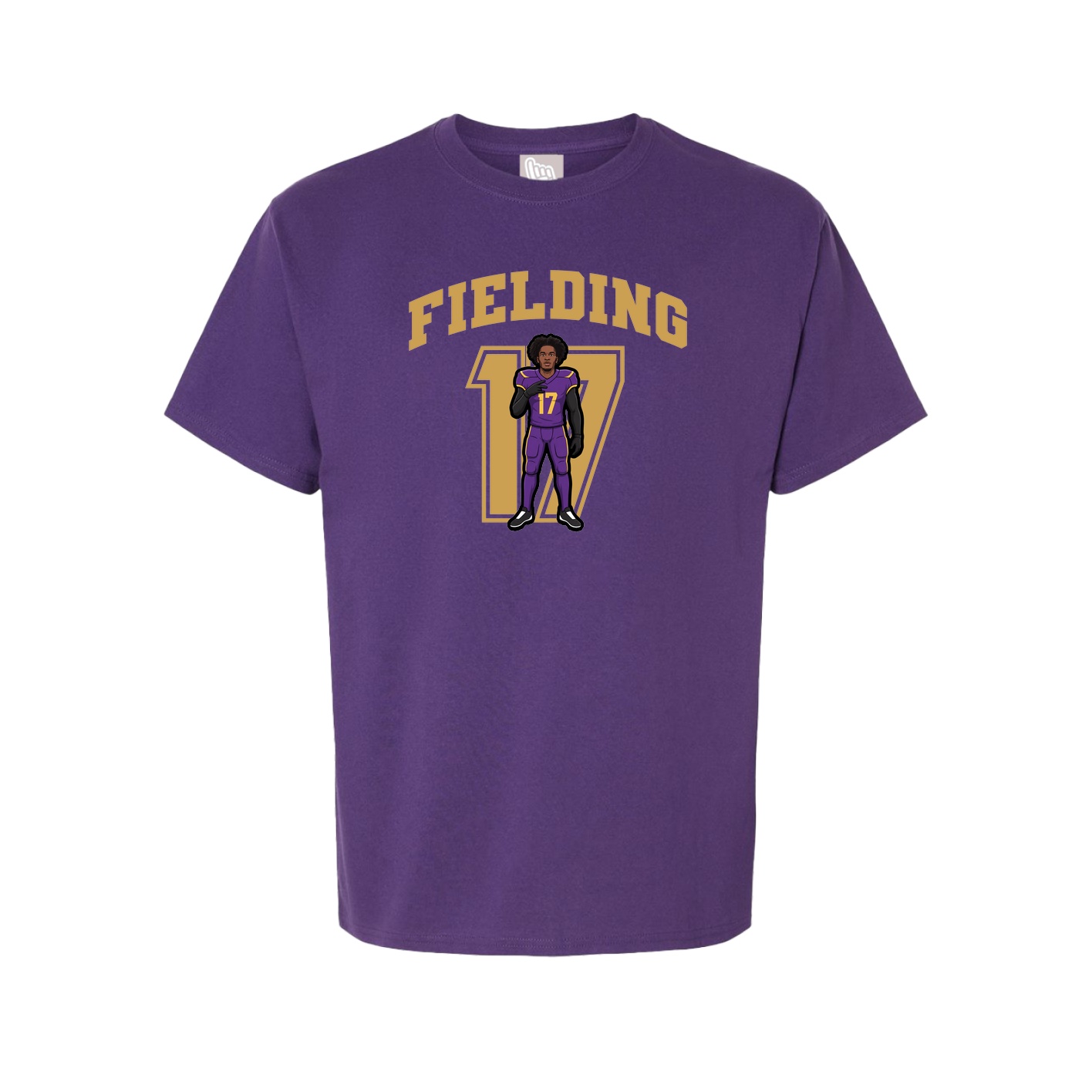 Youth Tee — Number in Purple