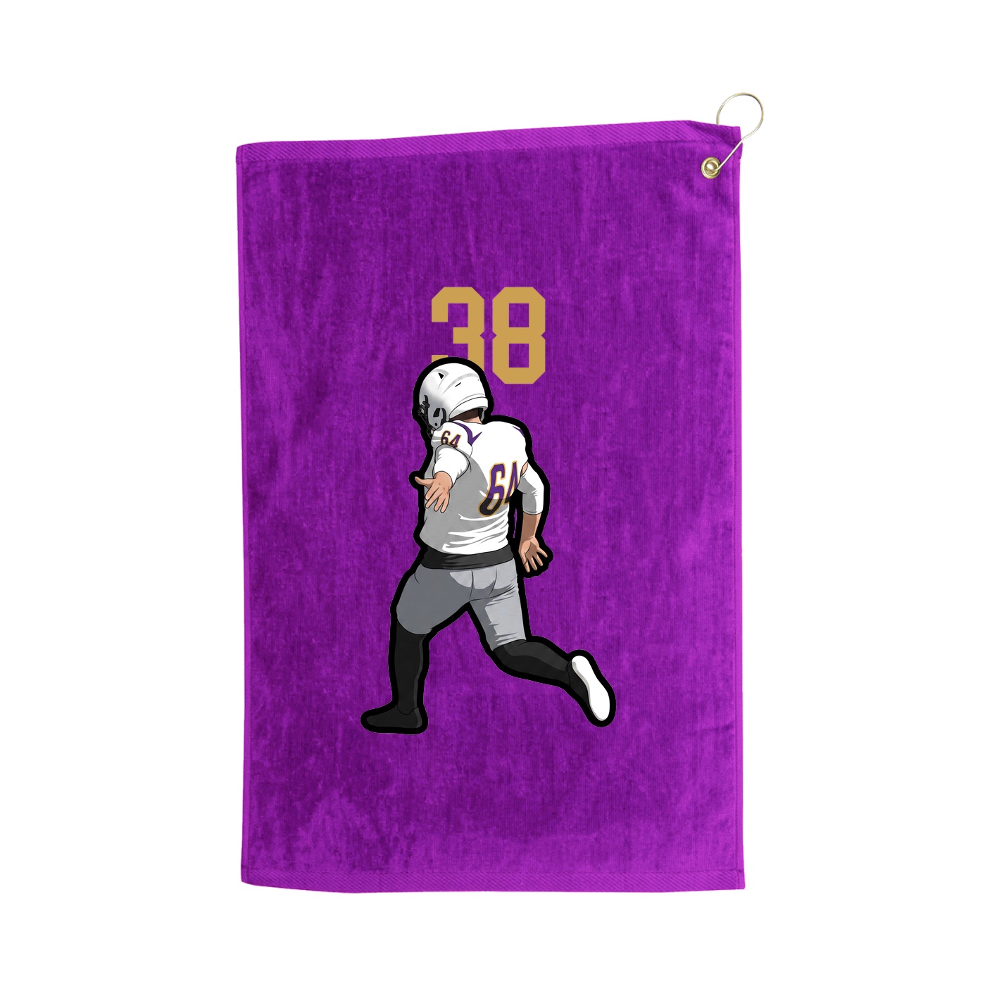Golf Towel — Number Top in Purple