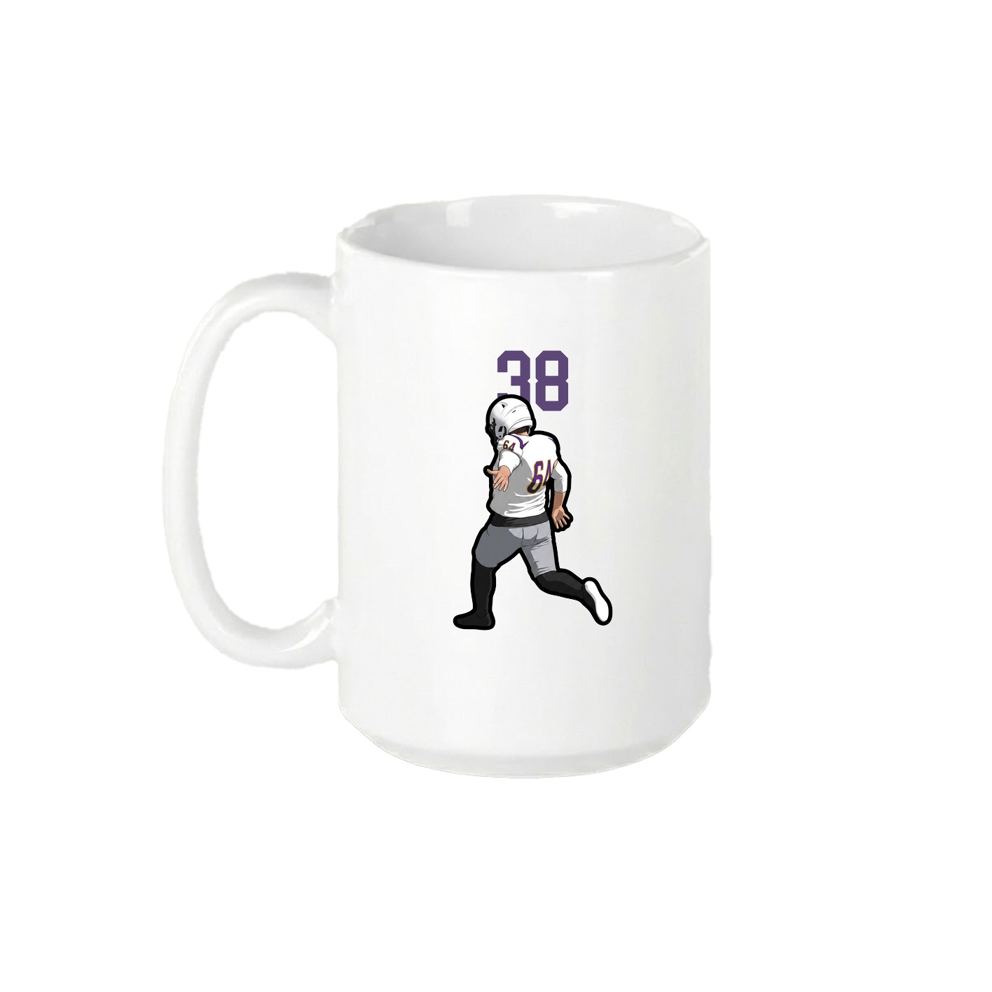 15oz Coffee Mug — Number Top in White