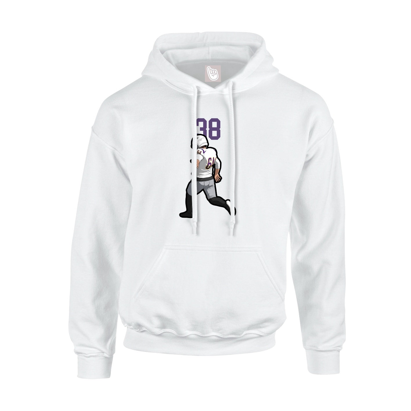 Hoodie — Number Top in White