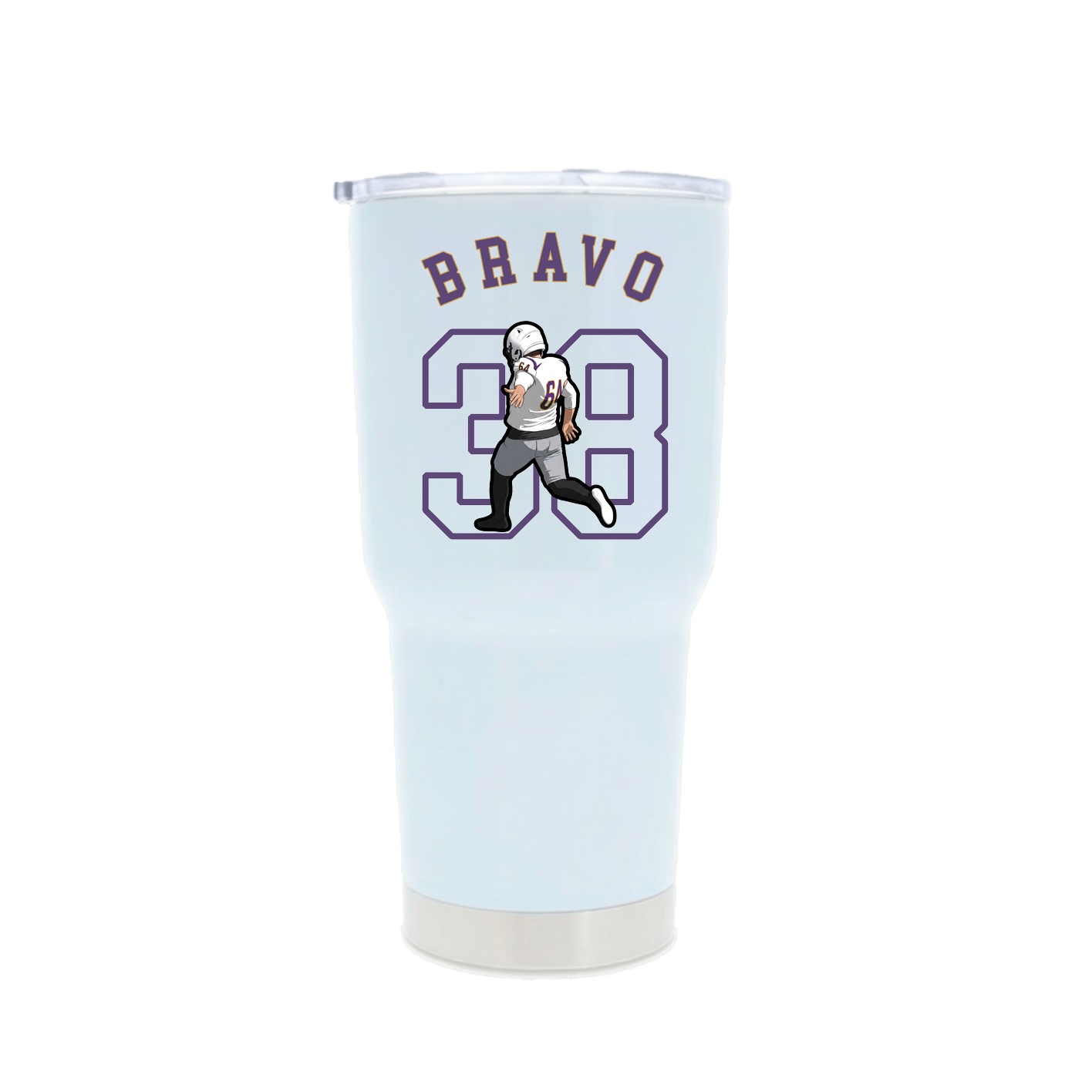 30oz Stainless Steel Tumbler — Shirsey Arch in White