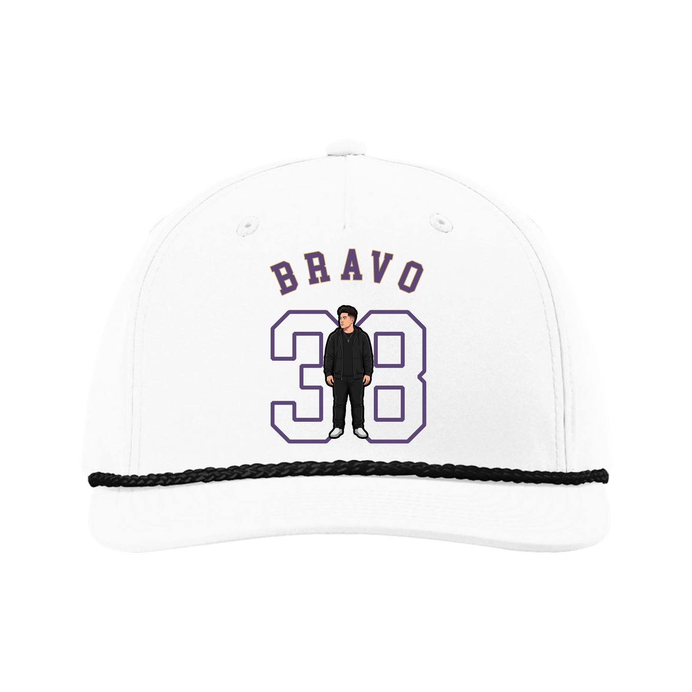 Five-Panel Classic Rope Cap — Shirsey Arch in White