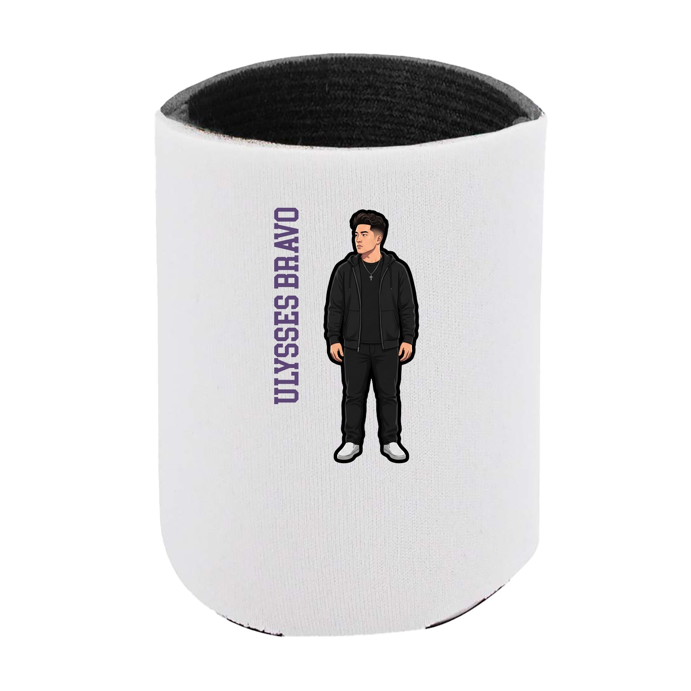 Can Holder — Name Vertical in White