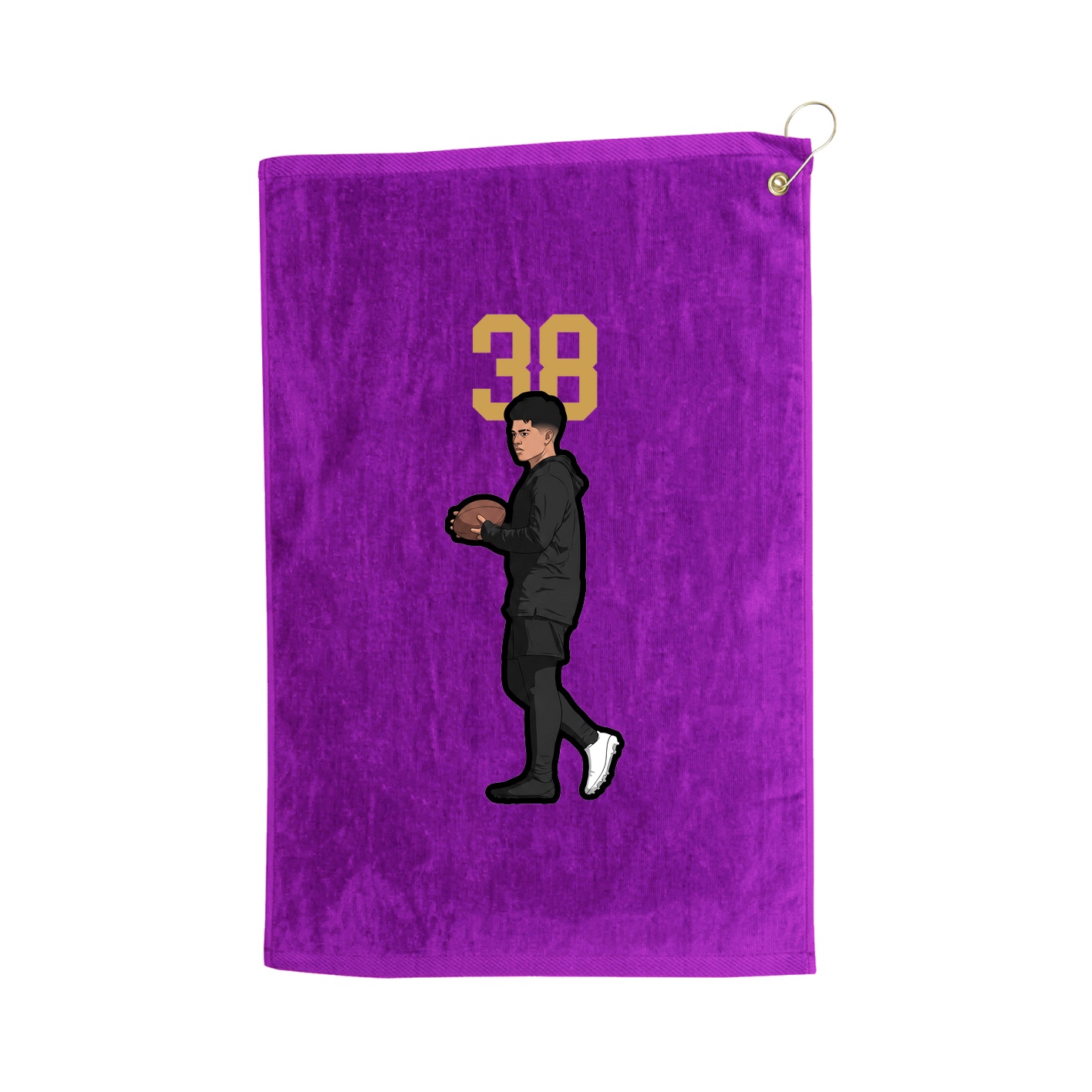 Golf Towel — Number Top in Purple