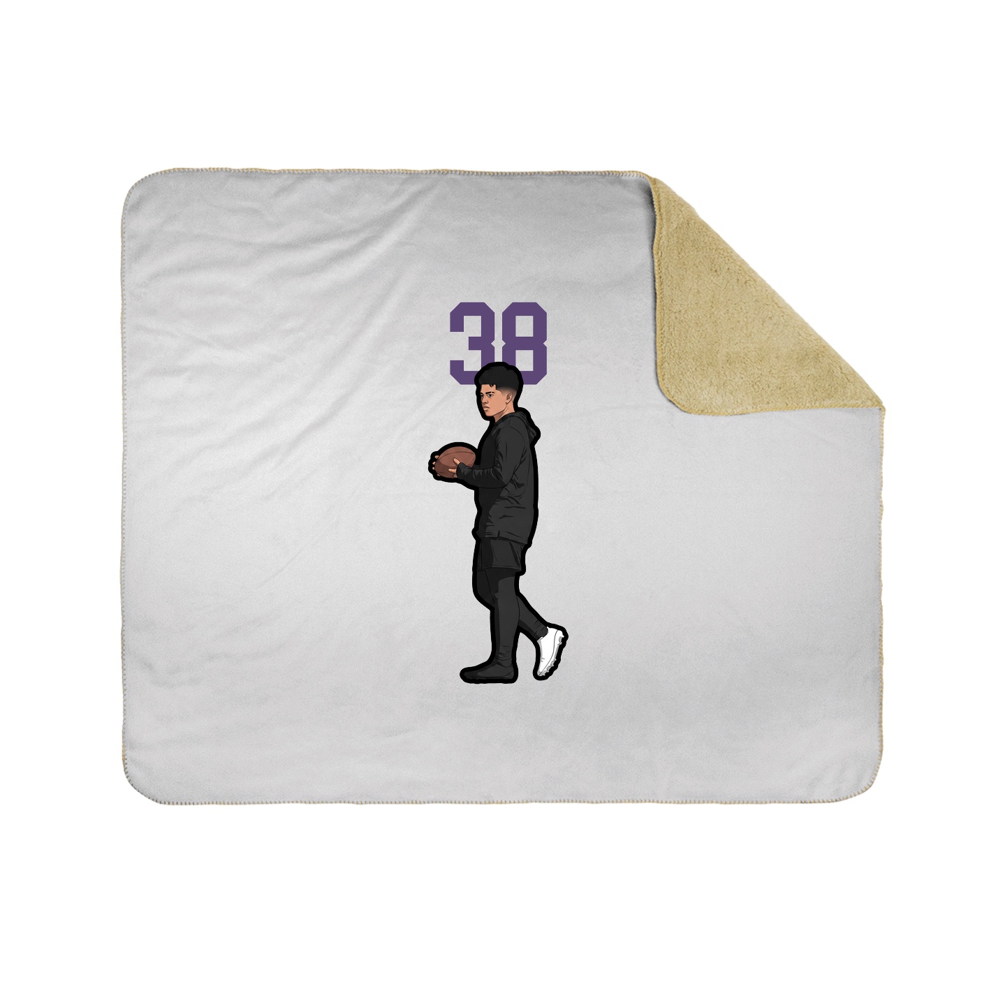 Throw Blanket — Number Top in White
