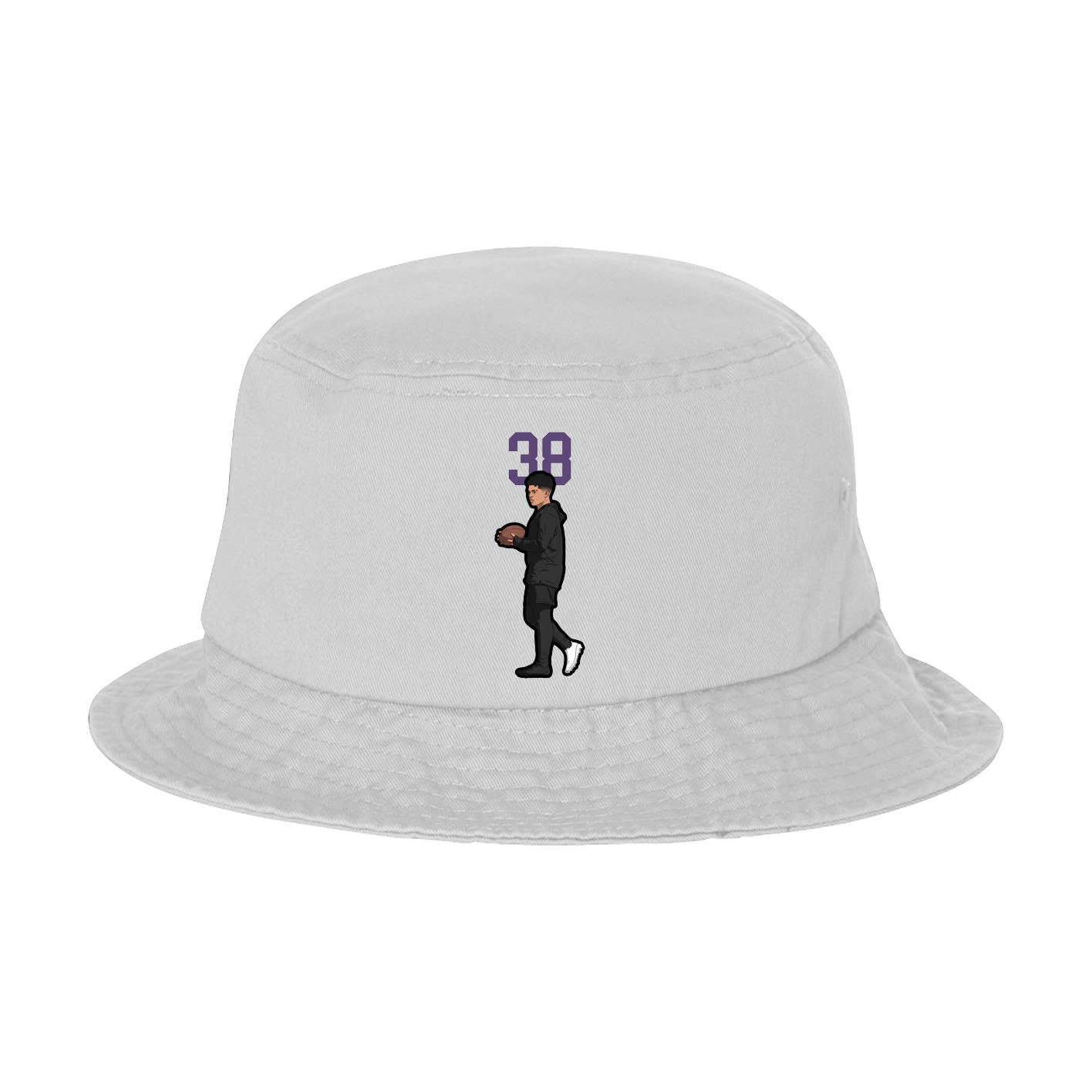 Bucket Cap — Number Top in White