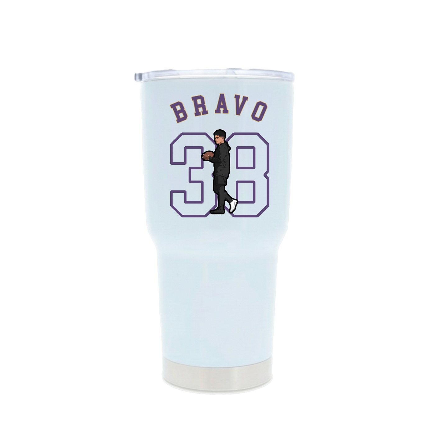 30oz Stainless Steel Tumbler — Shirsey Arch in White