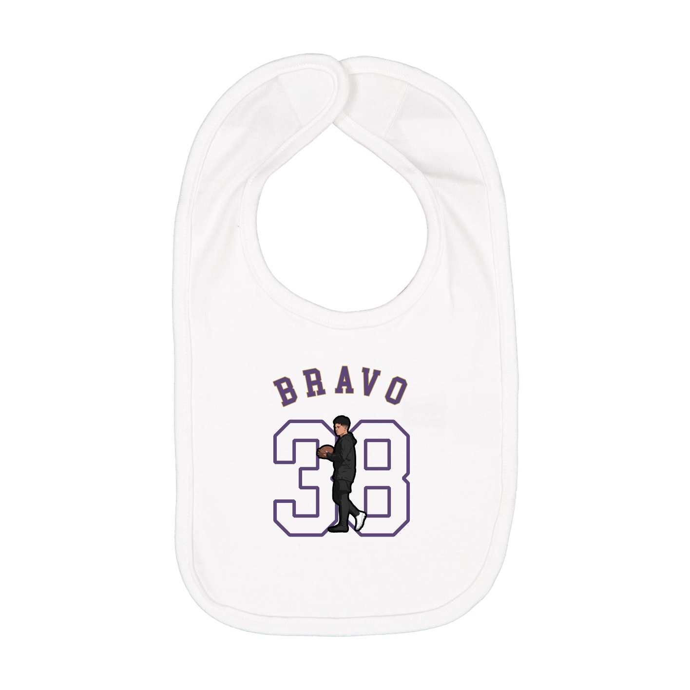 Infant Bib — Shirsey Arch in White