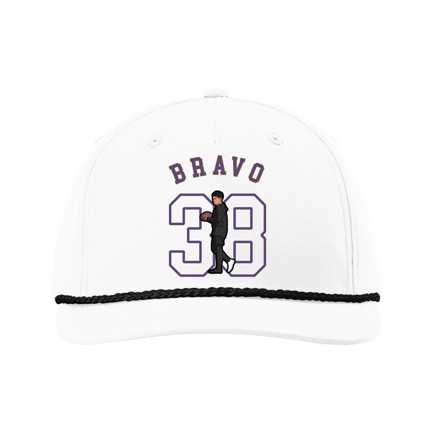 Five-Panel Classic Rope Cap — Shirsey Arch in White