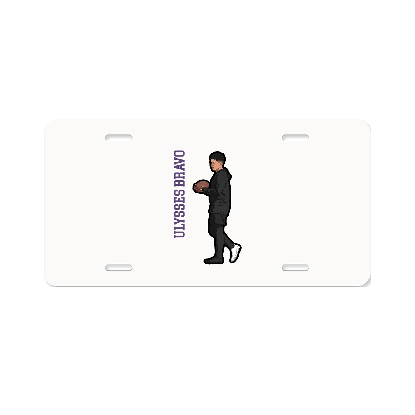 License Plate — Name Vertical in Classic