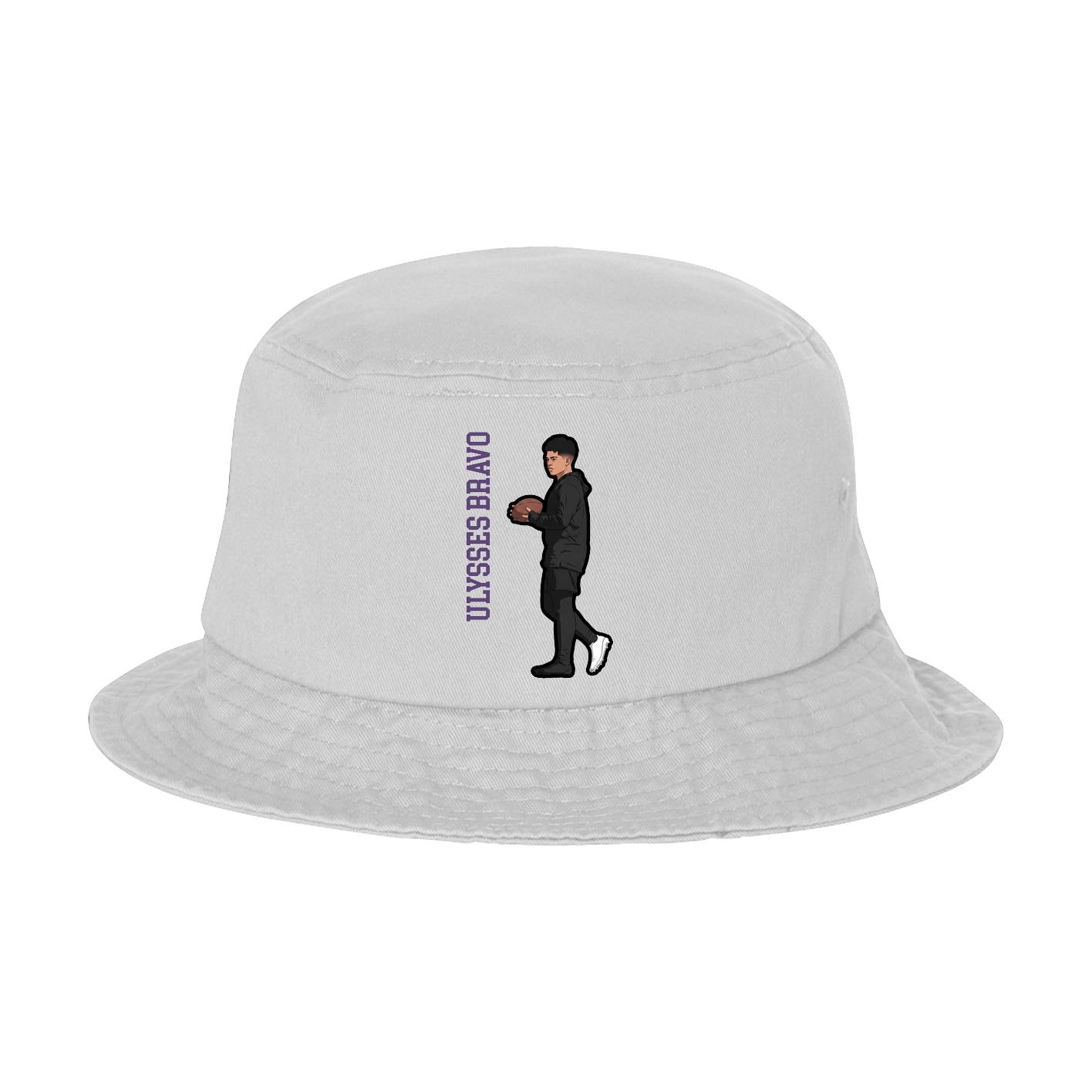 Bucket Cap — Name Vertical in White