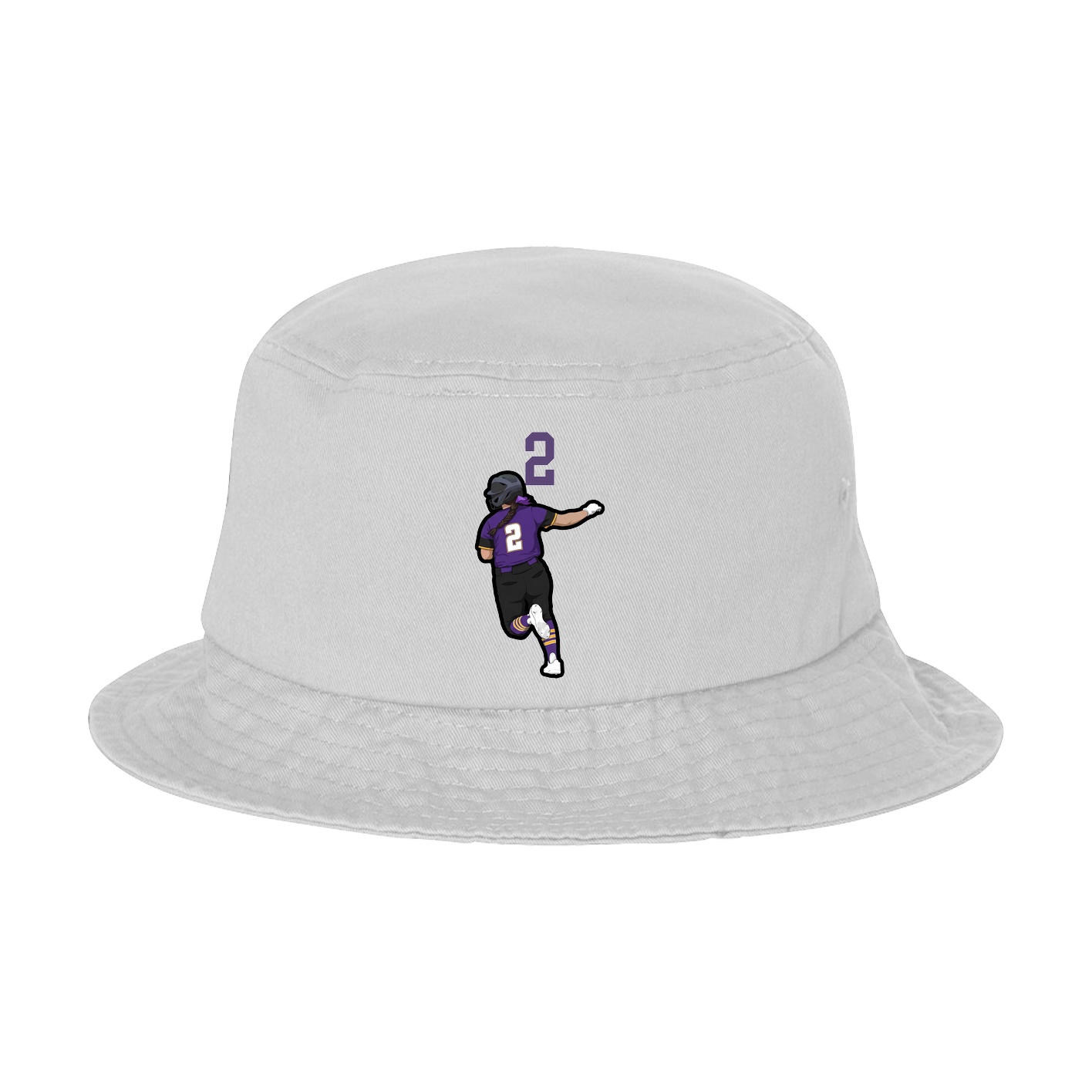 Bucket Cap — Number Top in White
