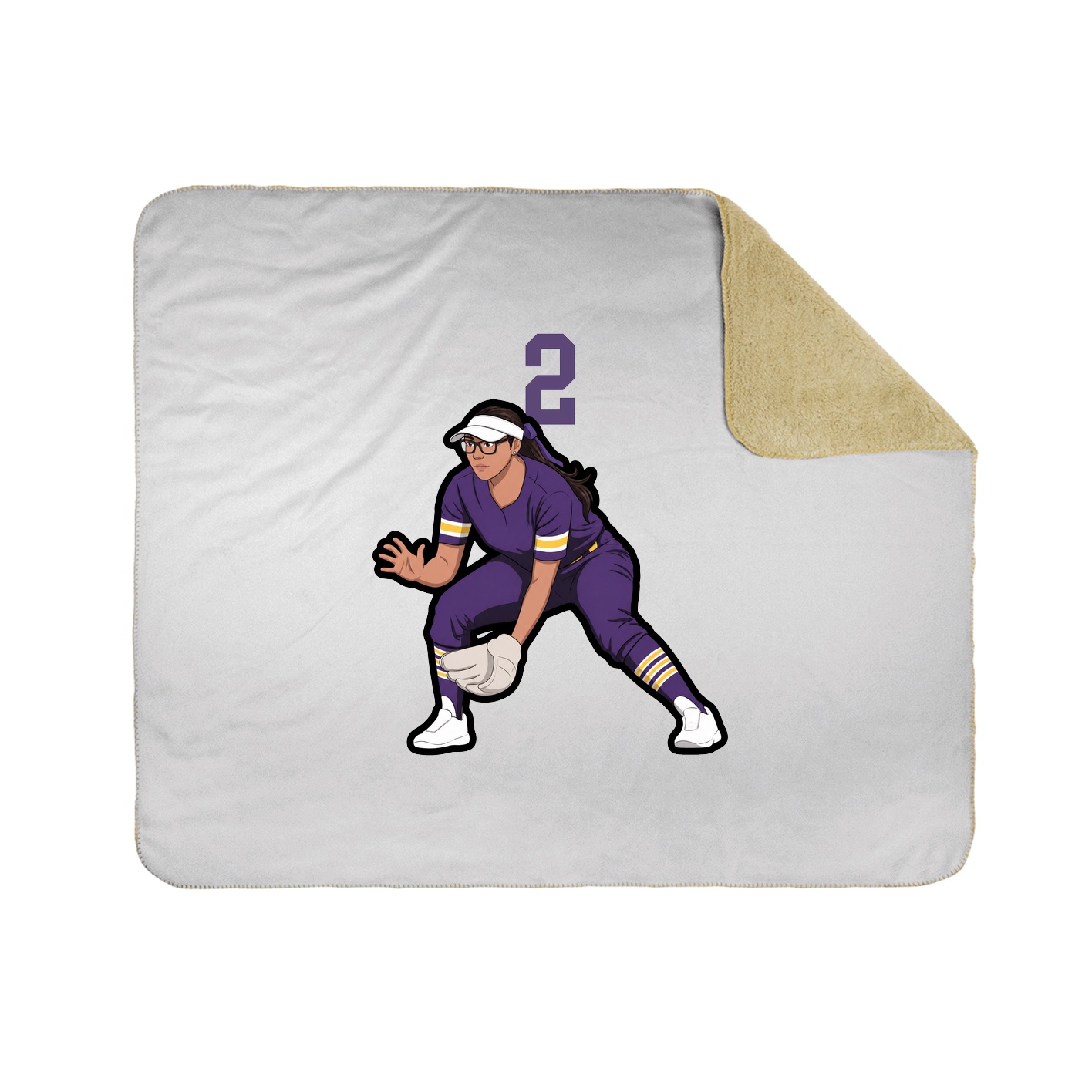 Throw Blanket — Number Top in White