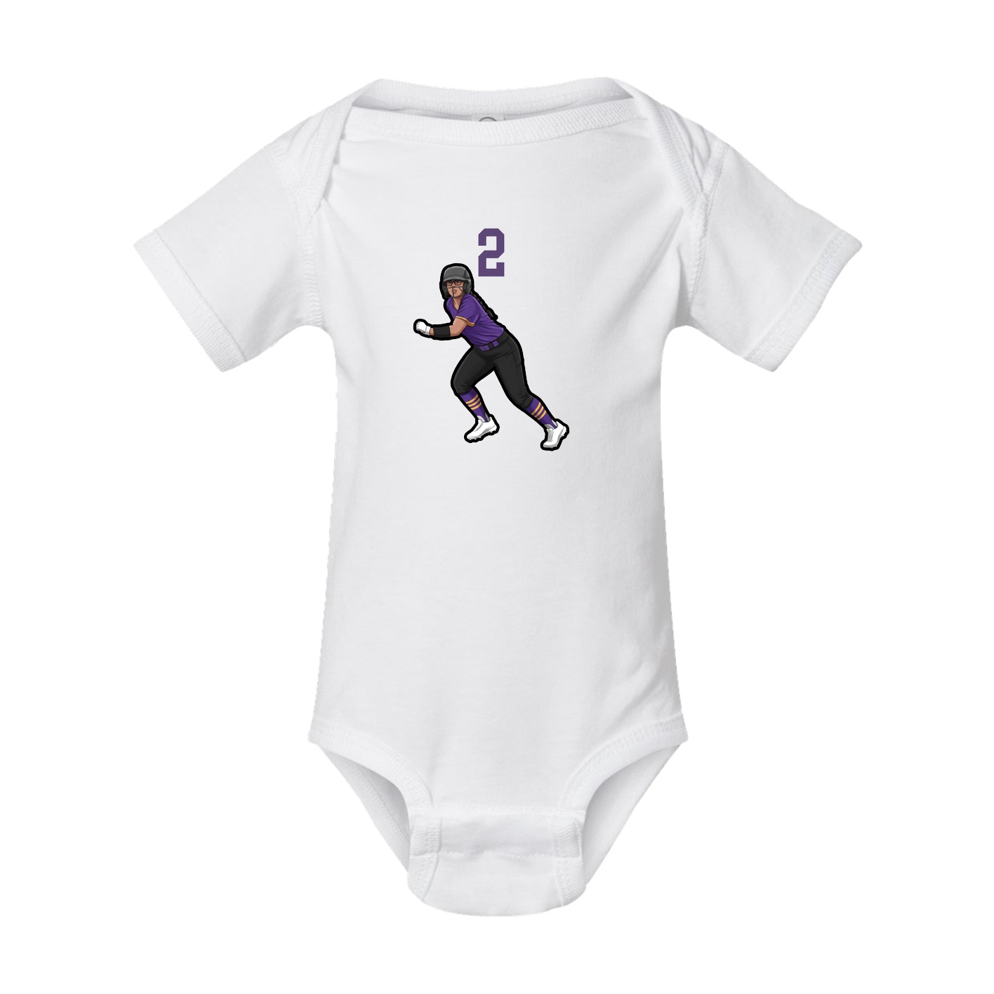 Baby Onesie — Number Top in White