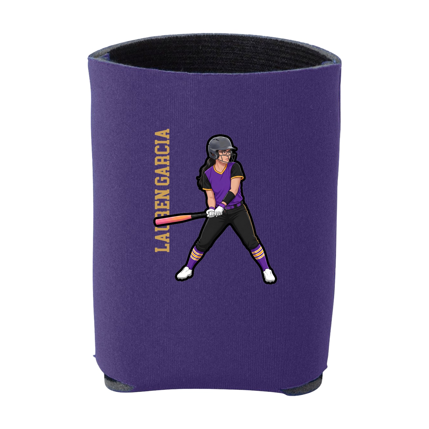 Can Holder — Name Vertical in Purple