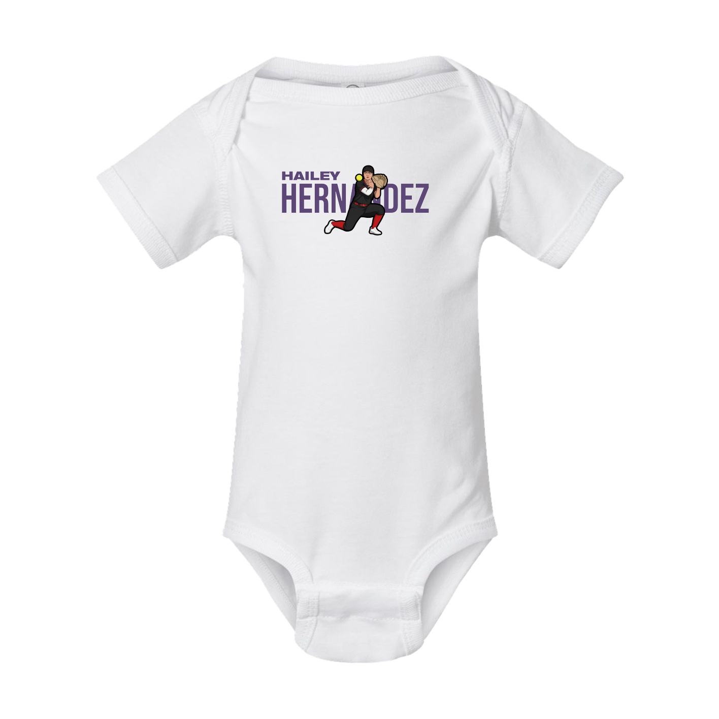 Baby Onesie — Player Name in White
