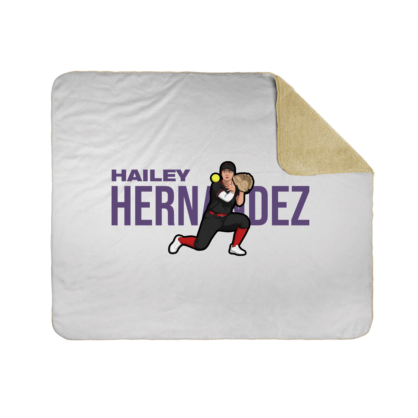 Throw Blanket — Player Name in White