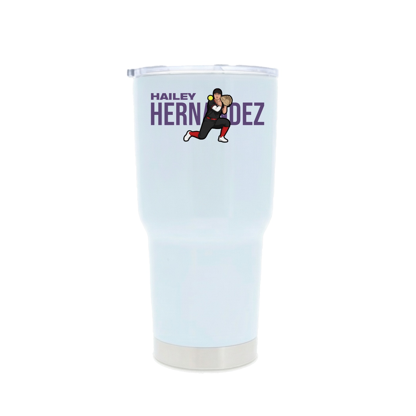 30oz Stainless Steel Tumbler — Player Name in White