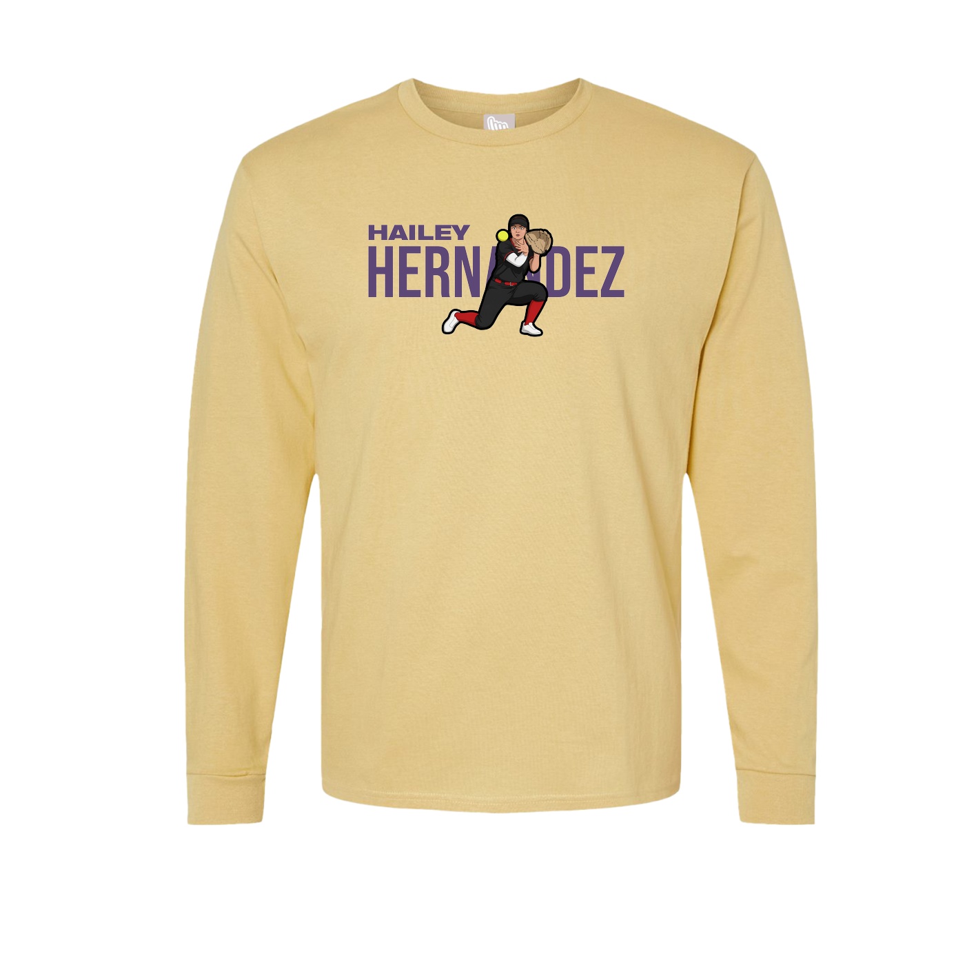 Long Sleeve Tee — Player Name in Vegas Gold