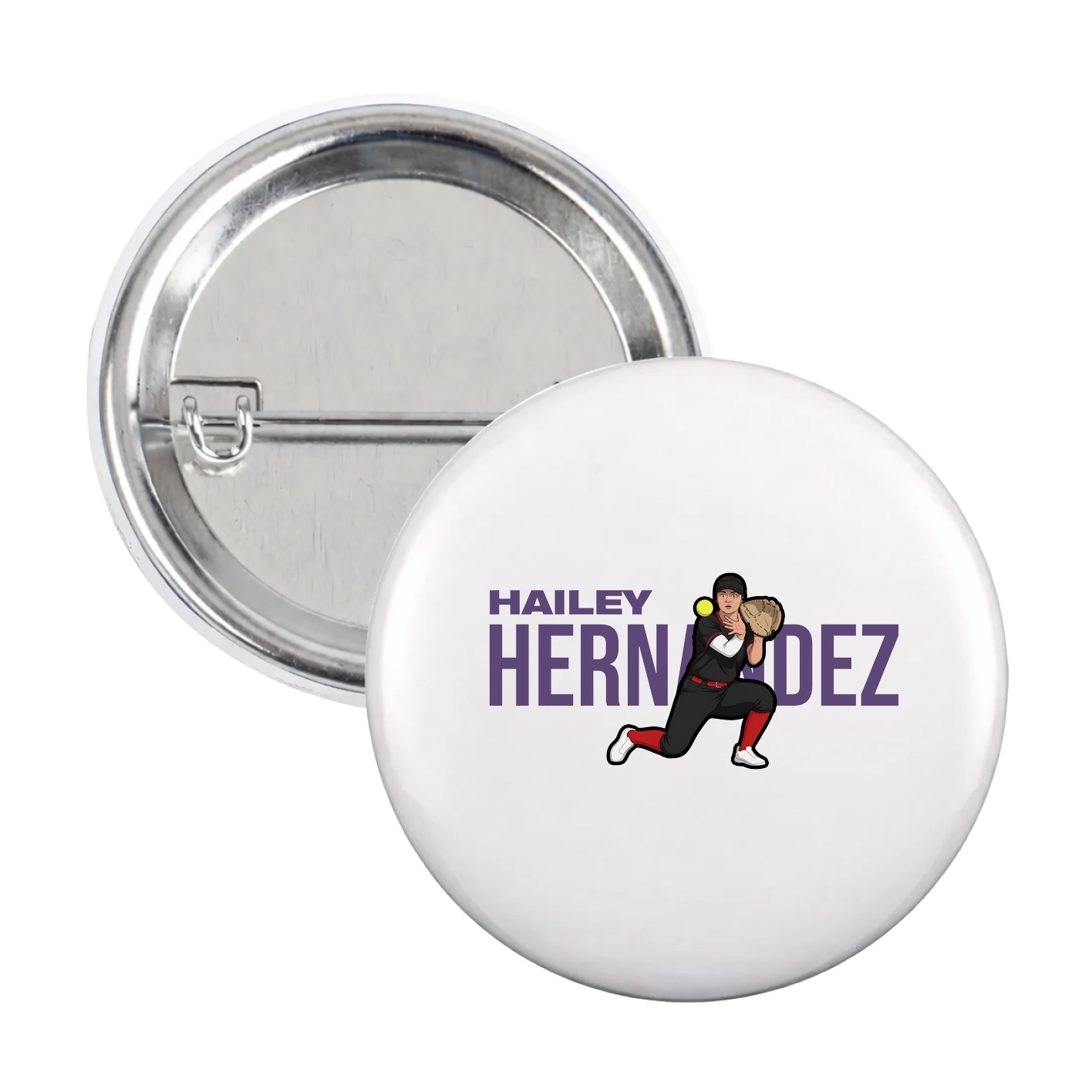 Game Day Button — Player Name in White