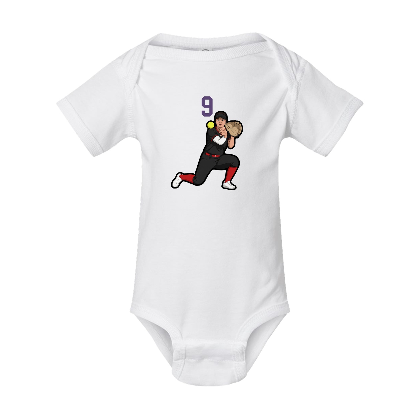 Baby Onesie — Number Top in White