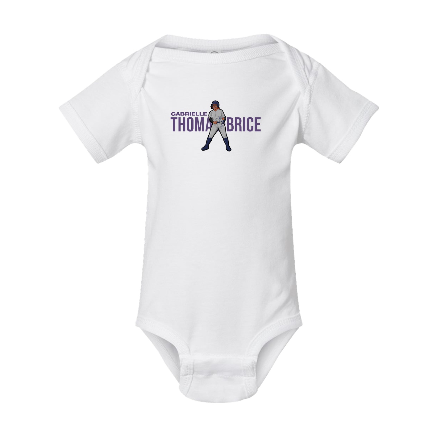 Baby Onesie — Player Name in White