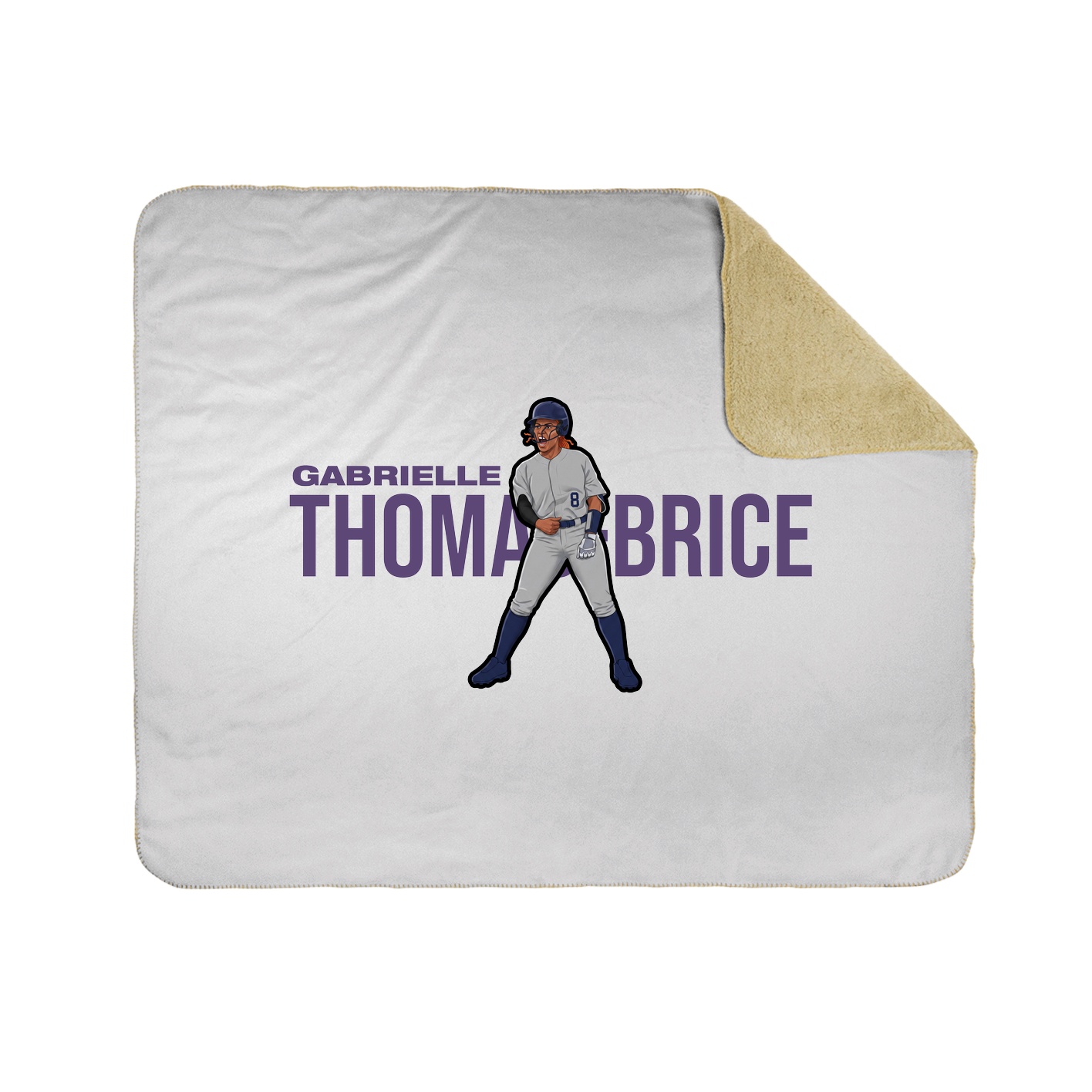Throw Blanket — Player Name in White