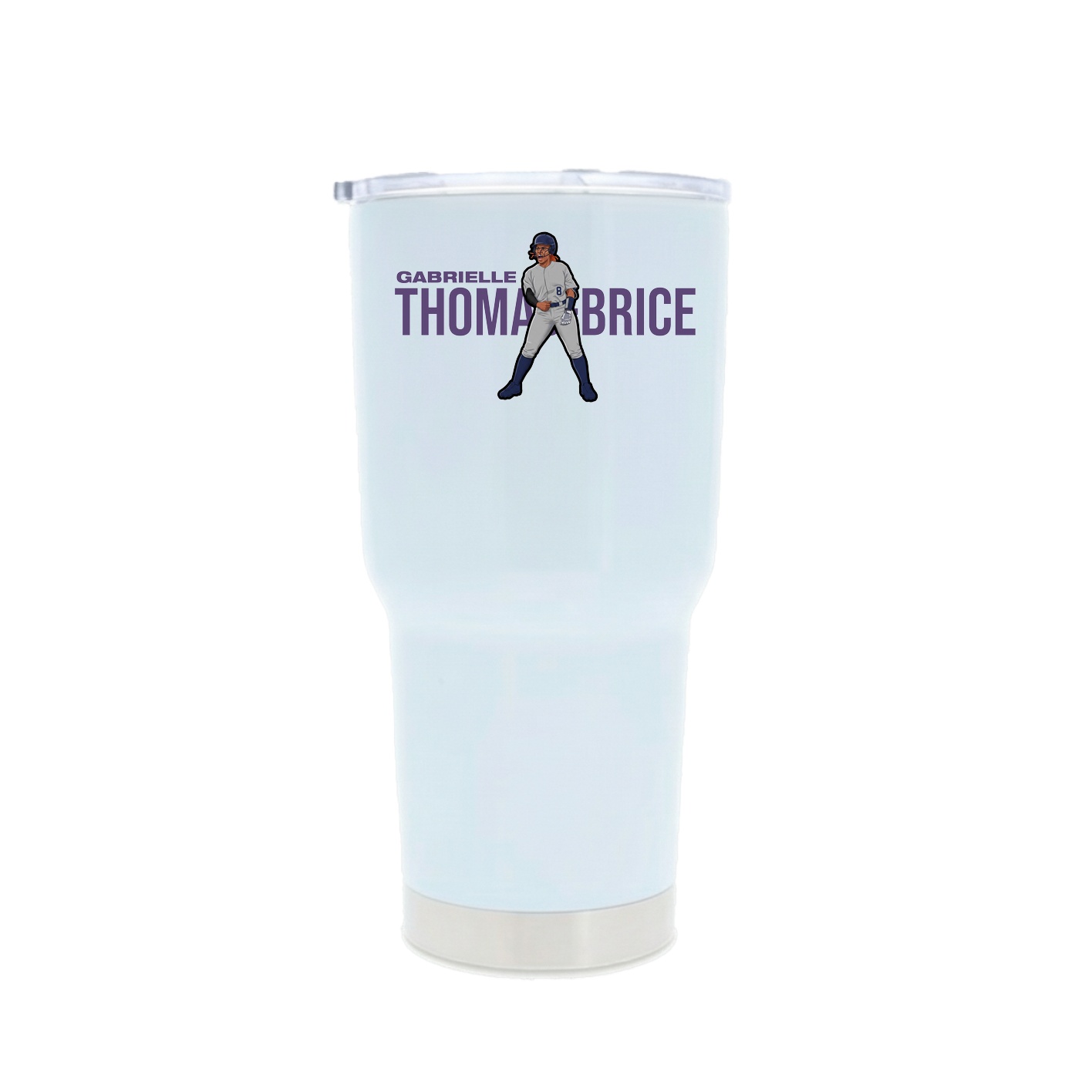 30oz Stainless Steel Tumbler — Player Name in White