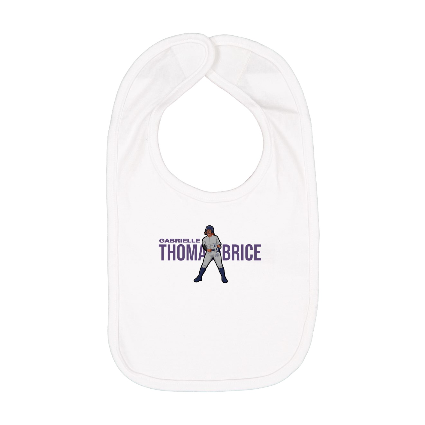 Infant Bib — Player Name in White