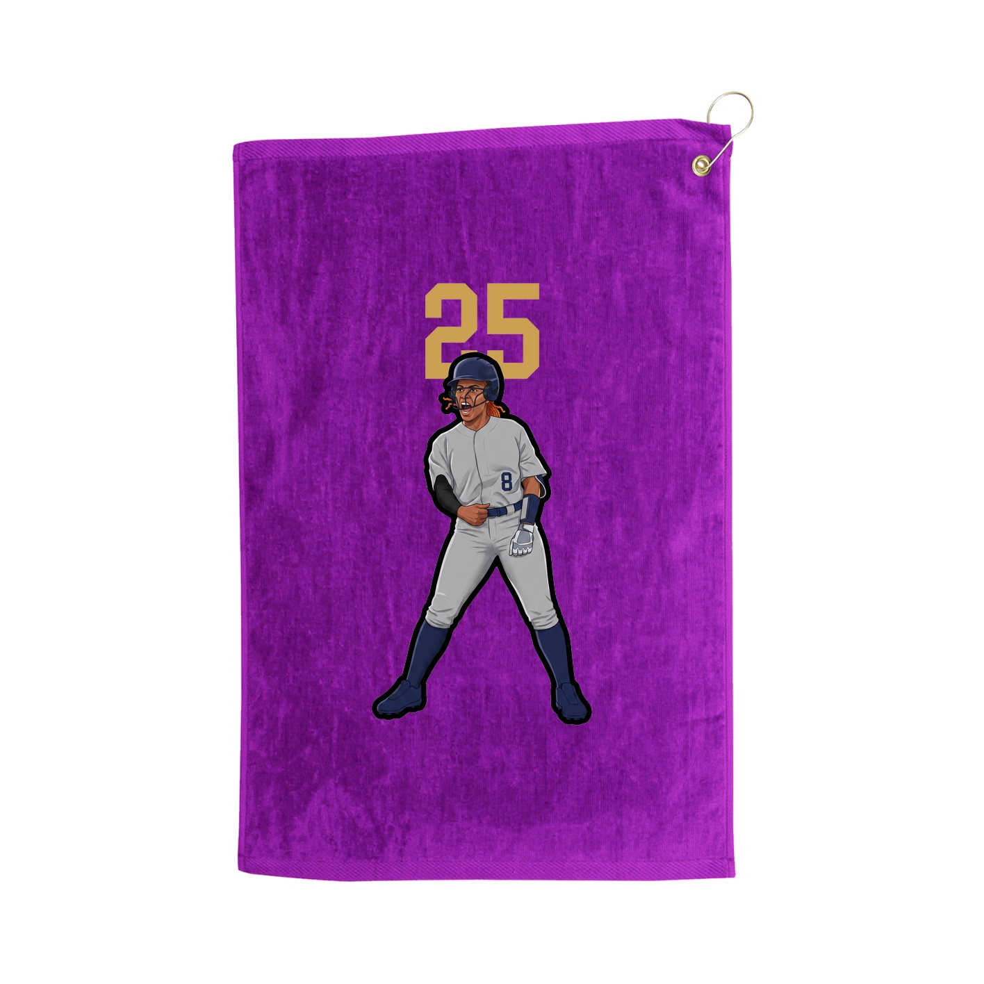 Golf Towel — Number Top in Purple