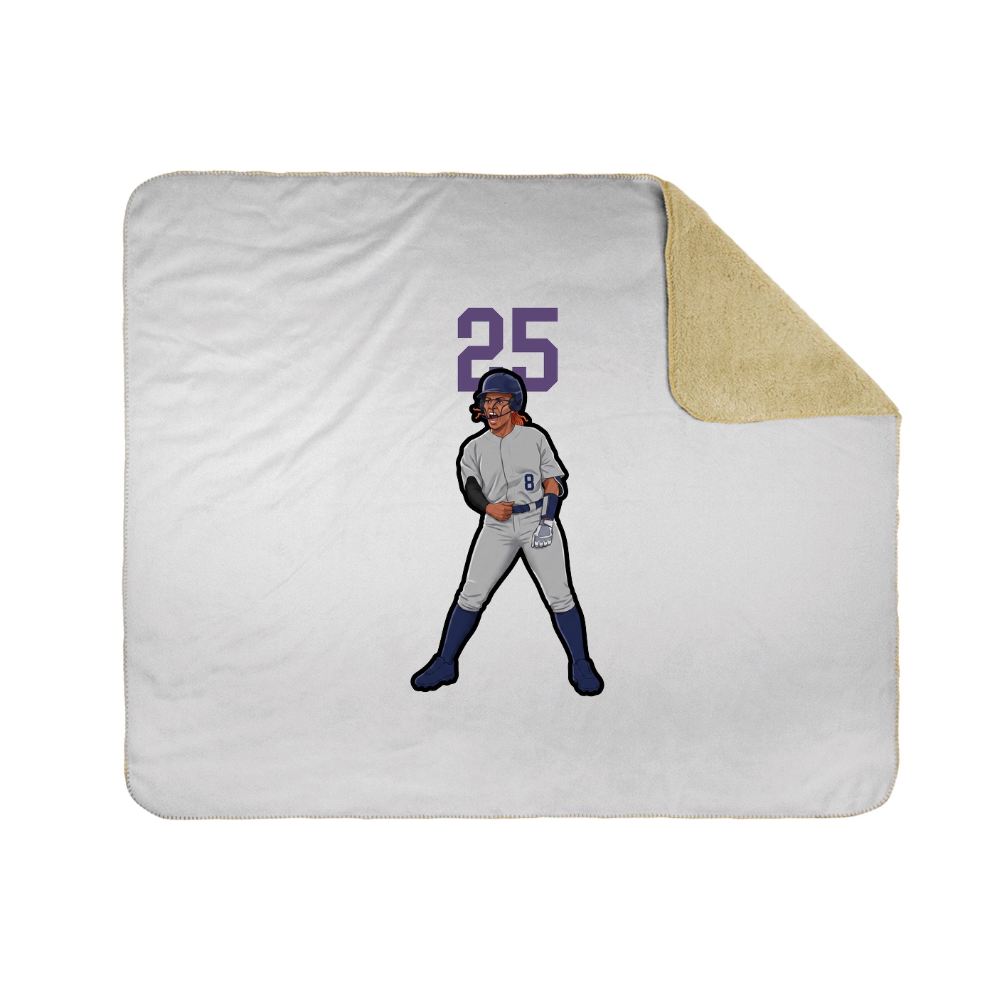 Throw Blanket — Number Top in White